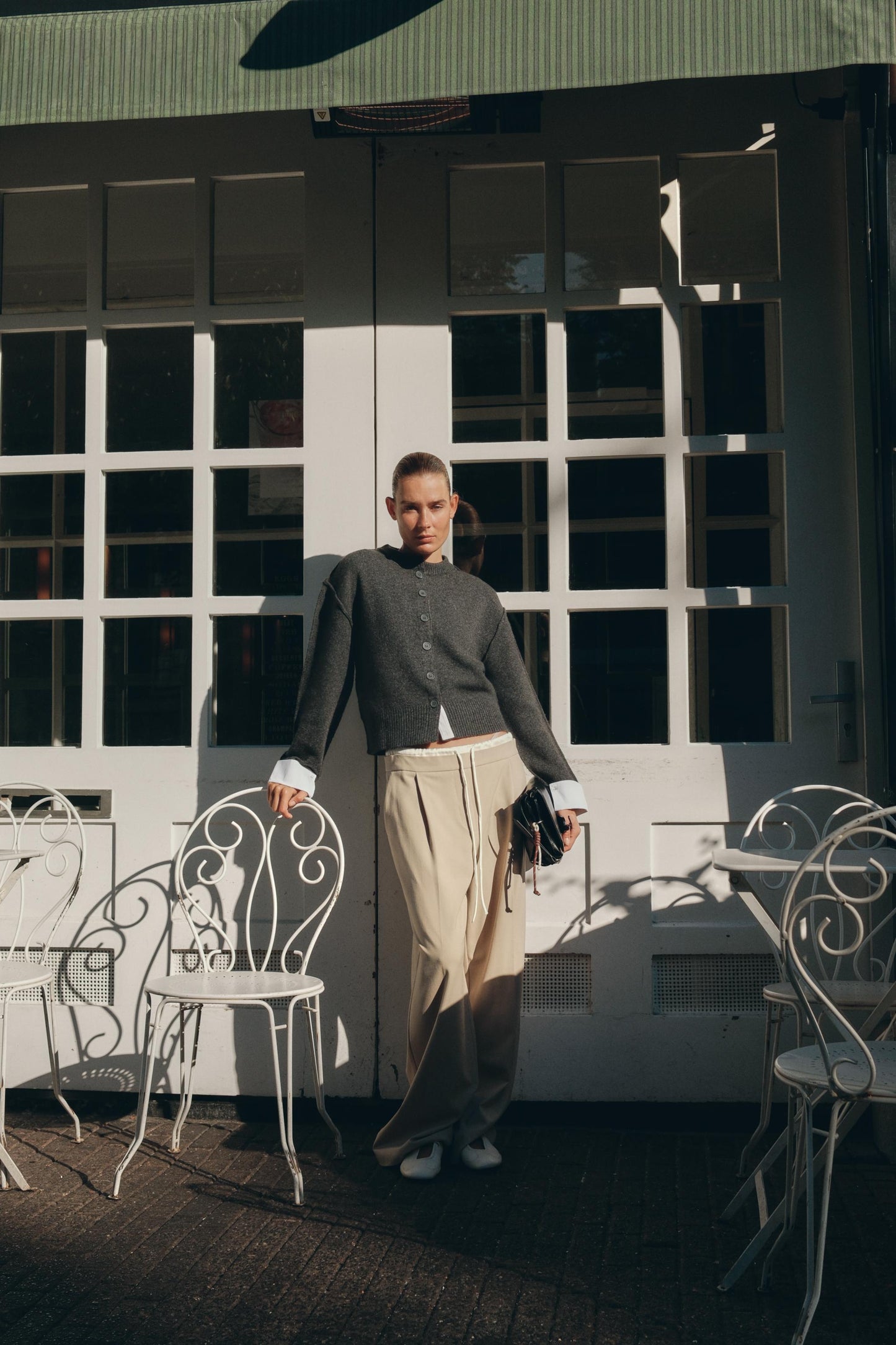DOUBLE WAIST WIDE LEG PANTS