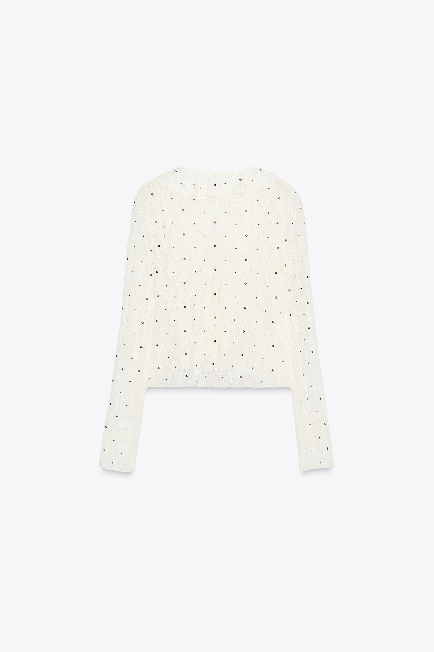 STUDDED LACE TOP