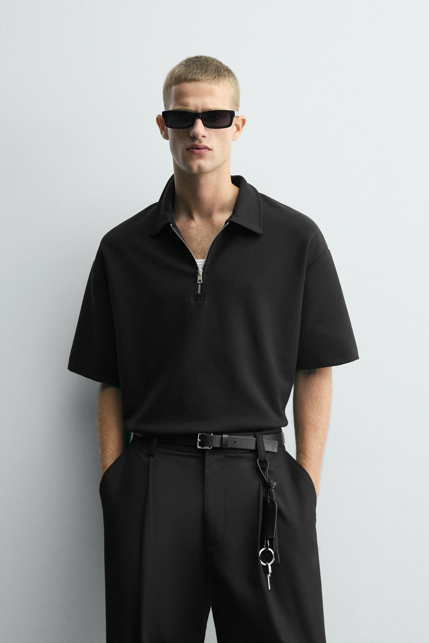 INTERLOCK ZIP POLO SHIRT