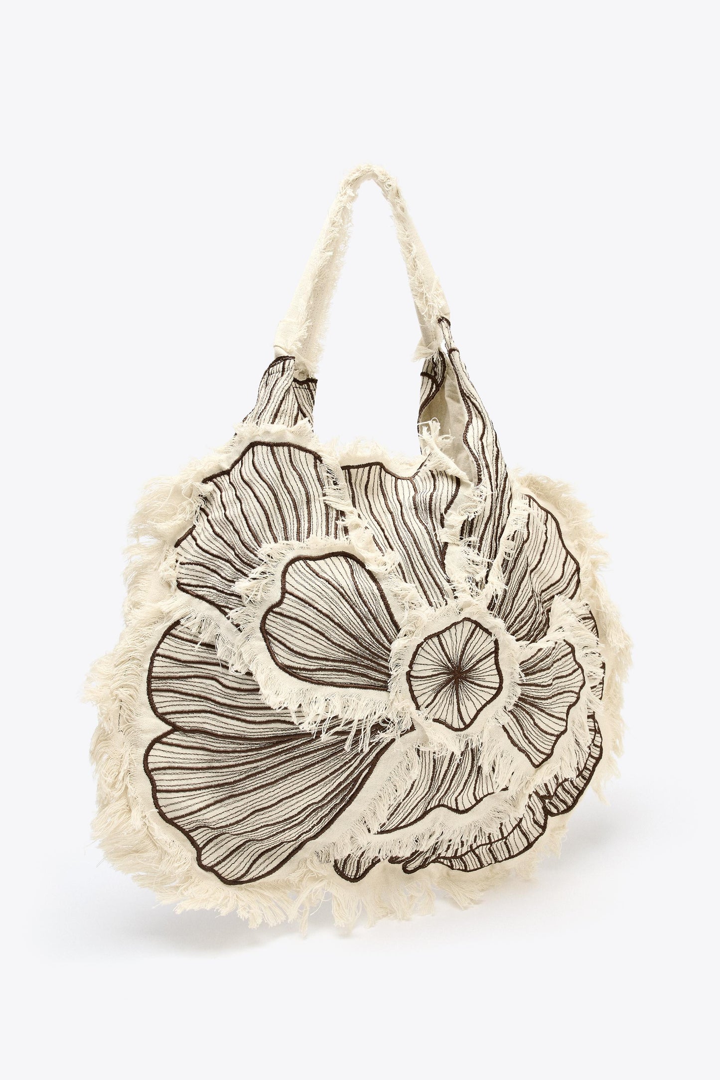 FLORAL EMBROIDERY MAXI SHOPPER