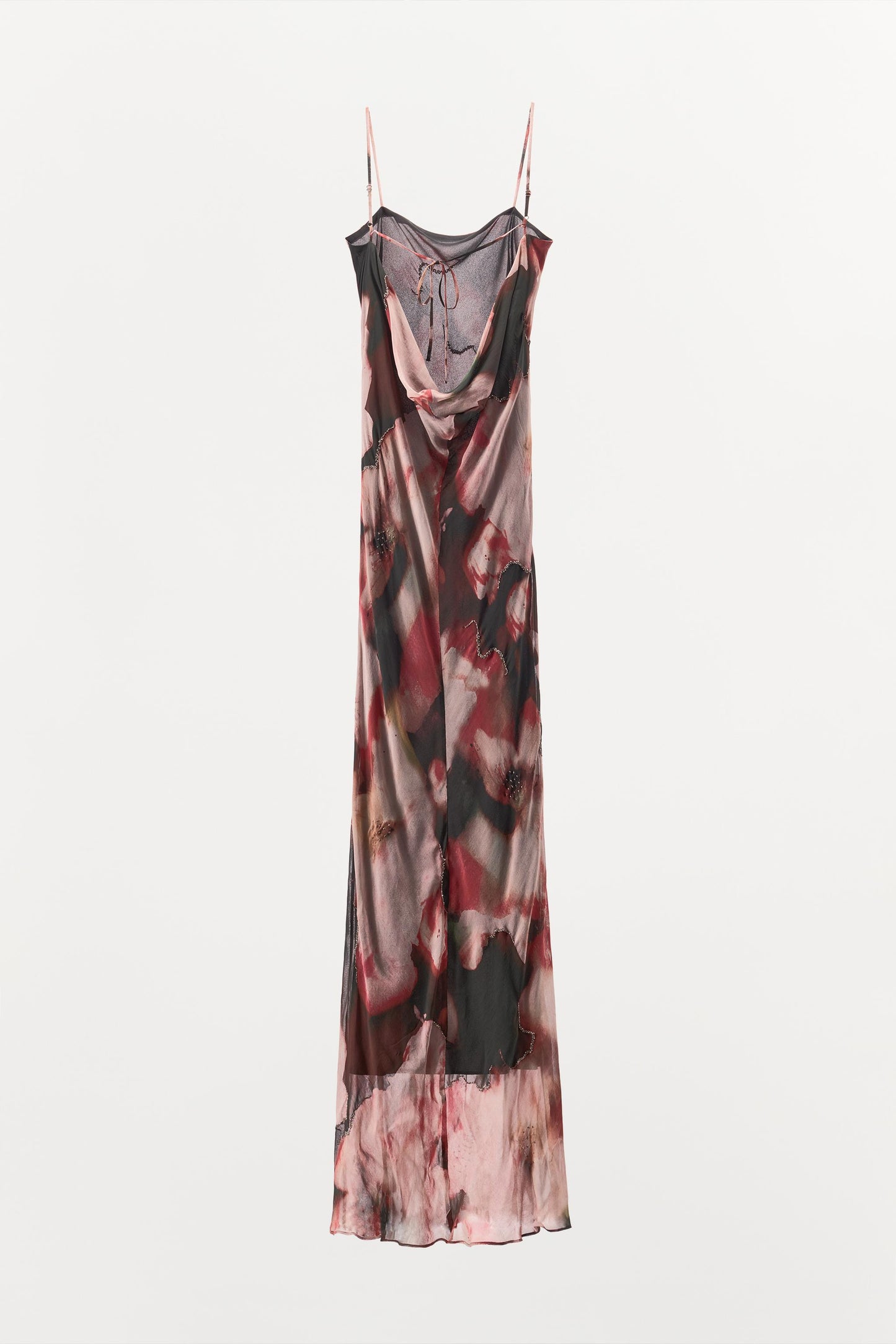 BEADED FLORAL PRINT DRESS