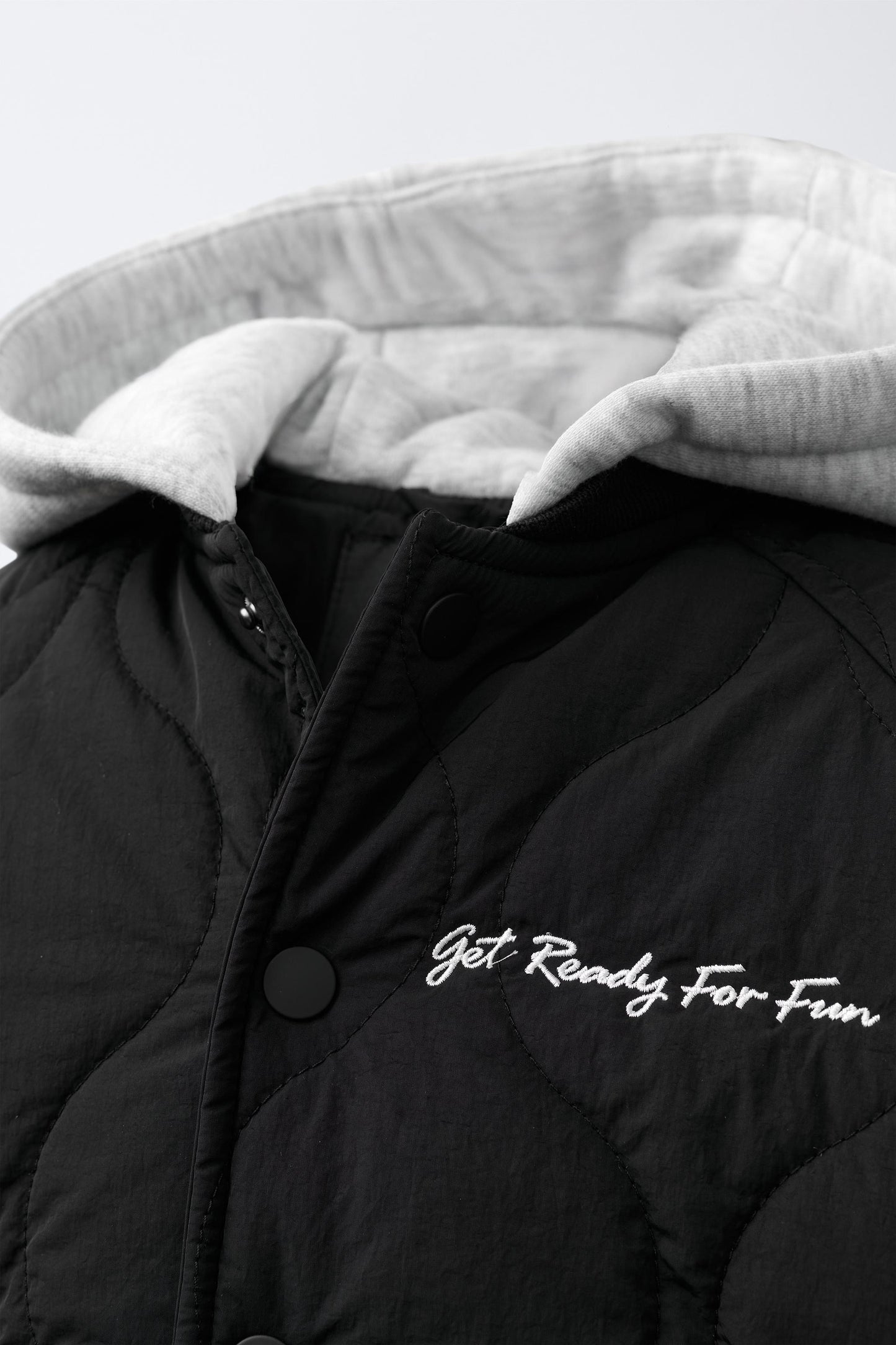 WATER REPELLENT HOODED PADDED BOMBER JACKET