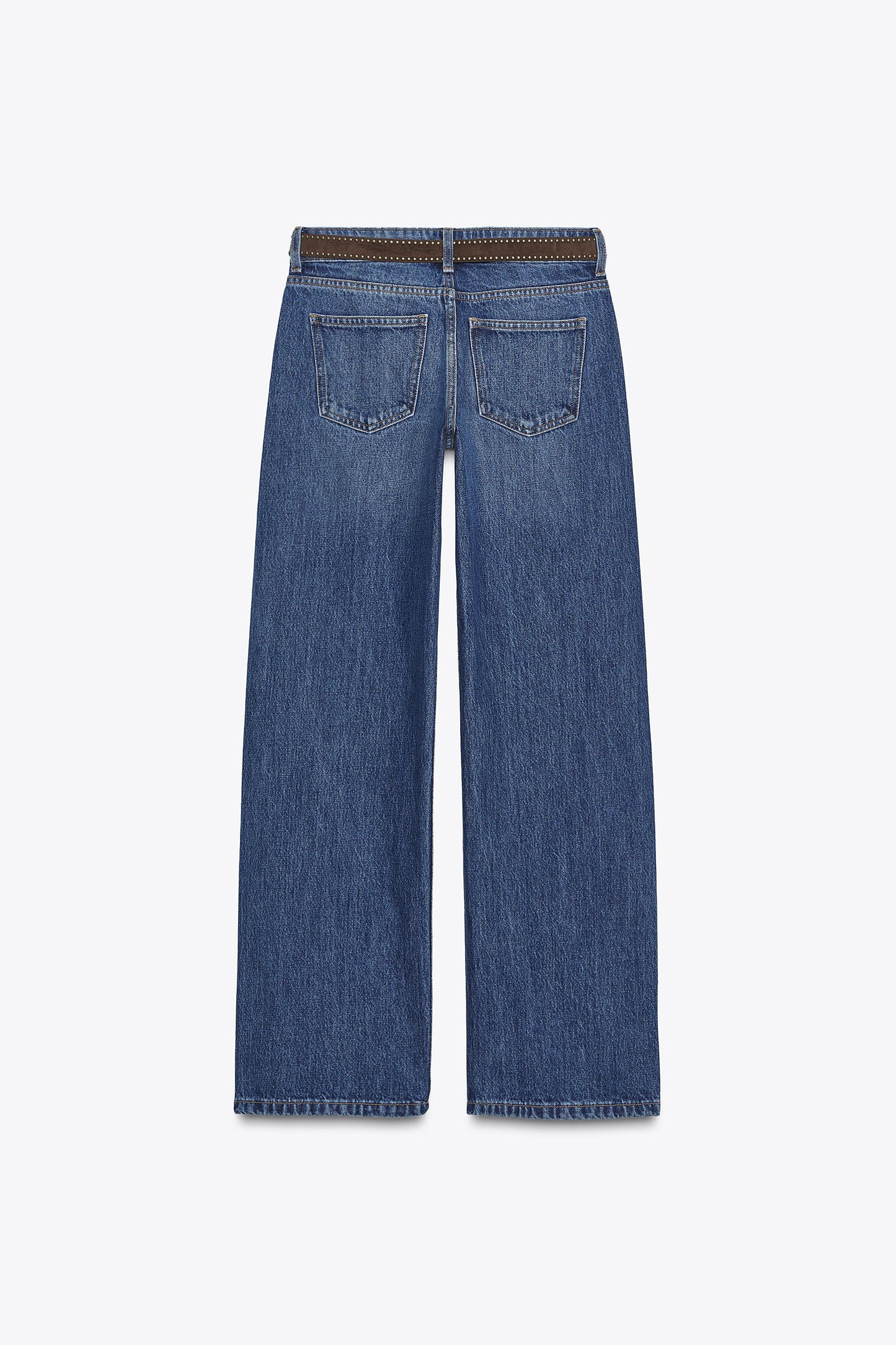 Z1975 WIDE LEG LOW RISE BELT JEANS