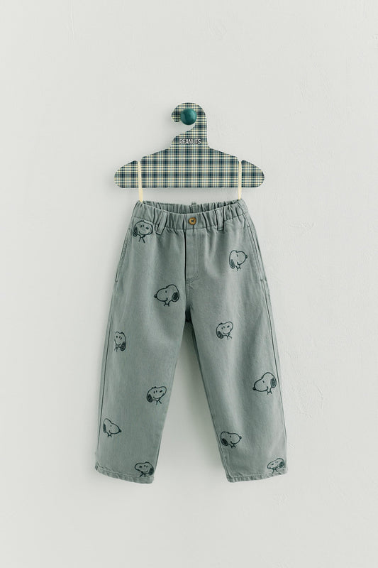 SNOOPY PEANUTS™ TWILL BAGGY PANTS