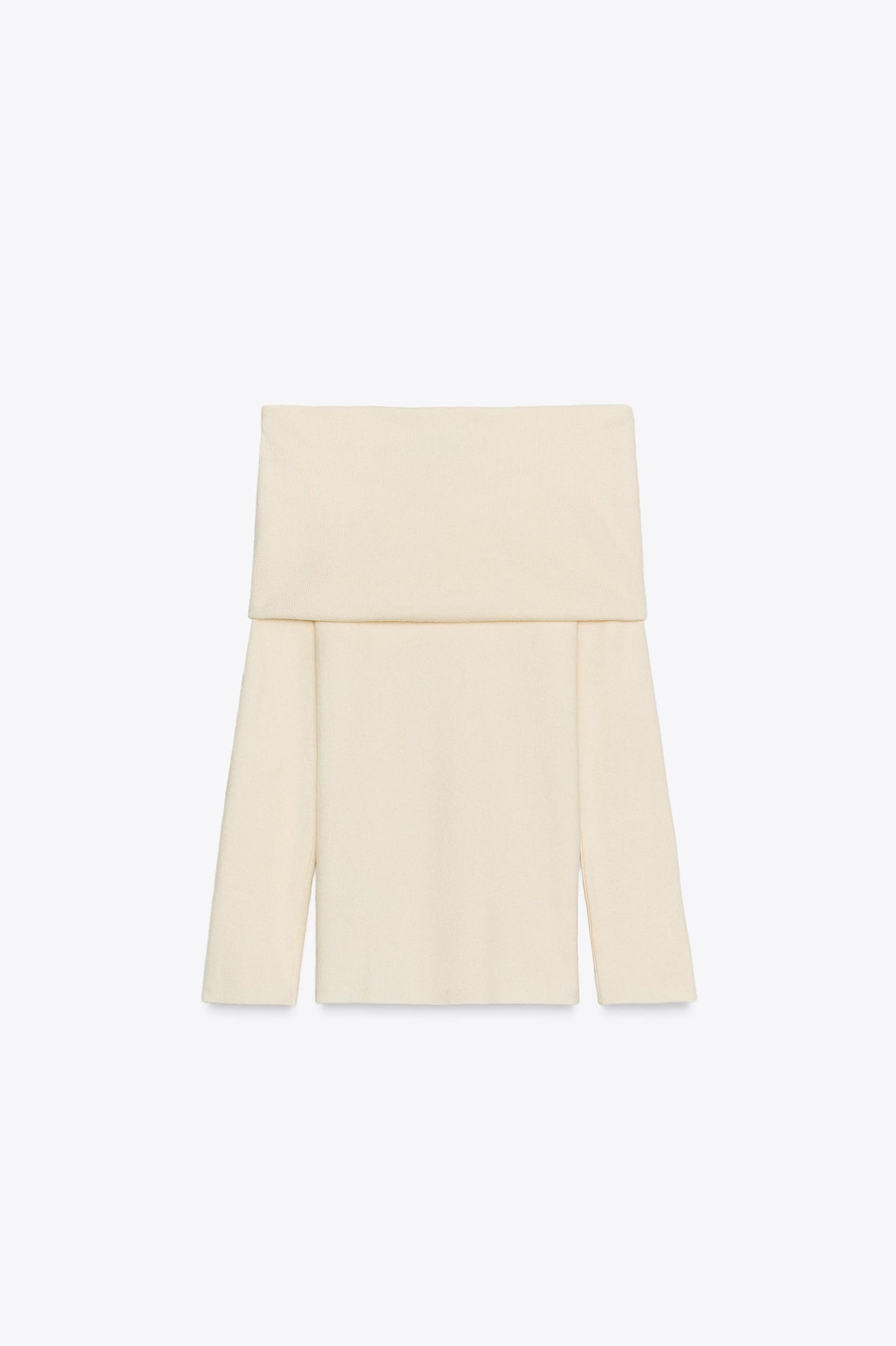 RUCHED STRAPLESS KNIT TOP