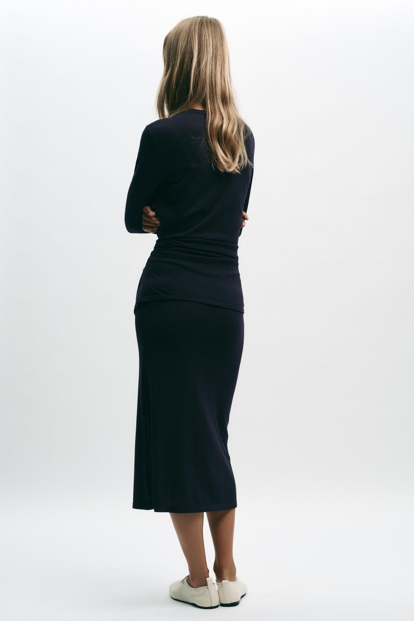 MIDI PLAIN KNIT SKIRT