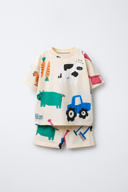 FARM PRINT JOGGER SET