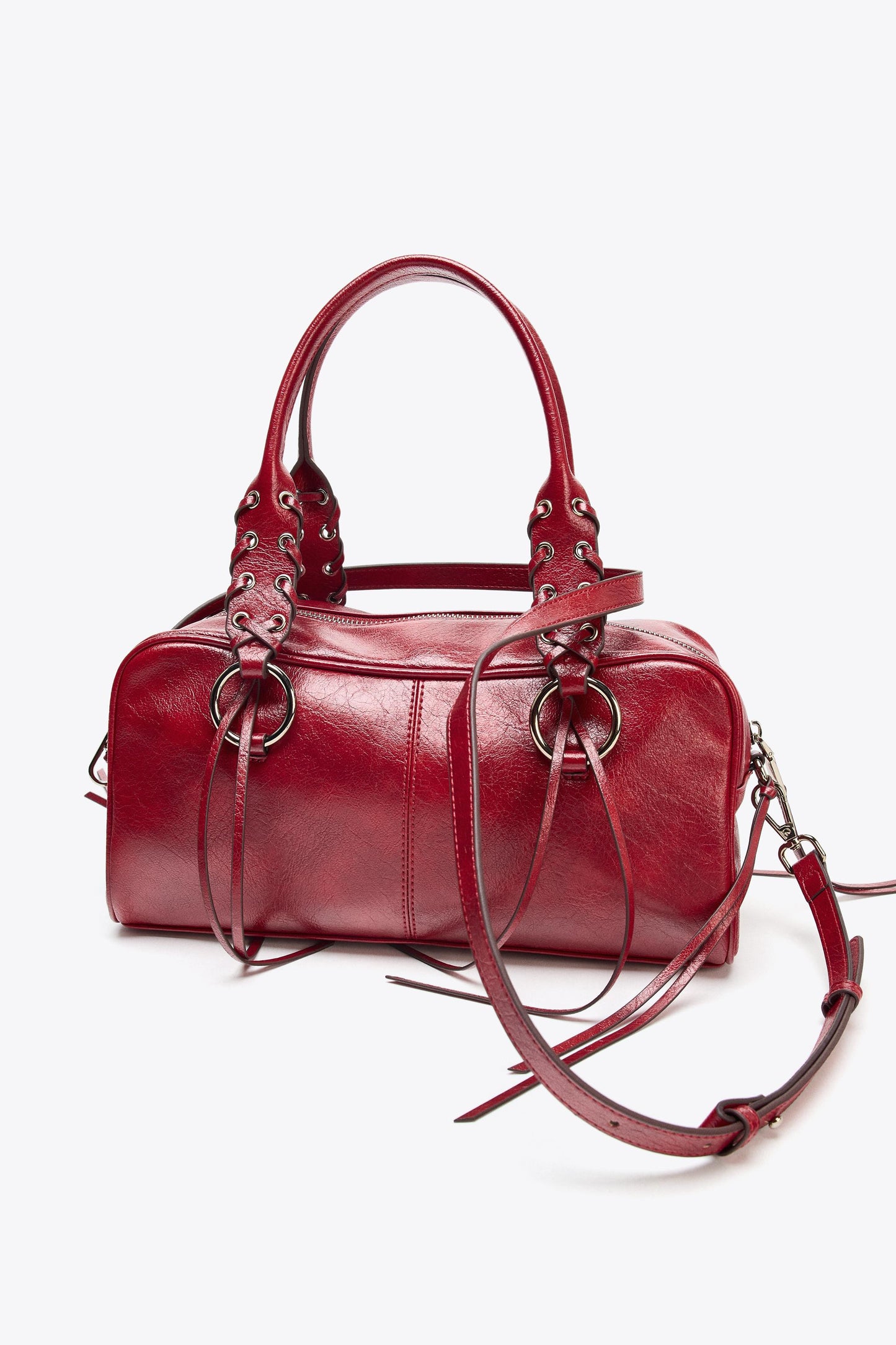CRACKLED BOWLING BAG