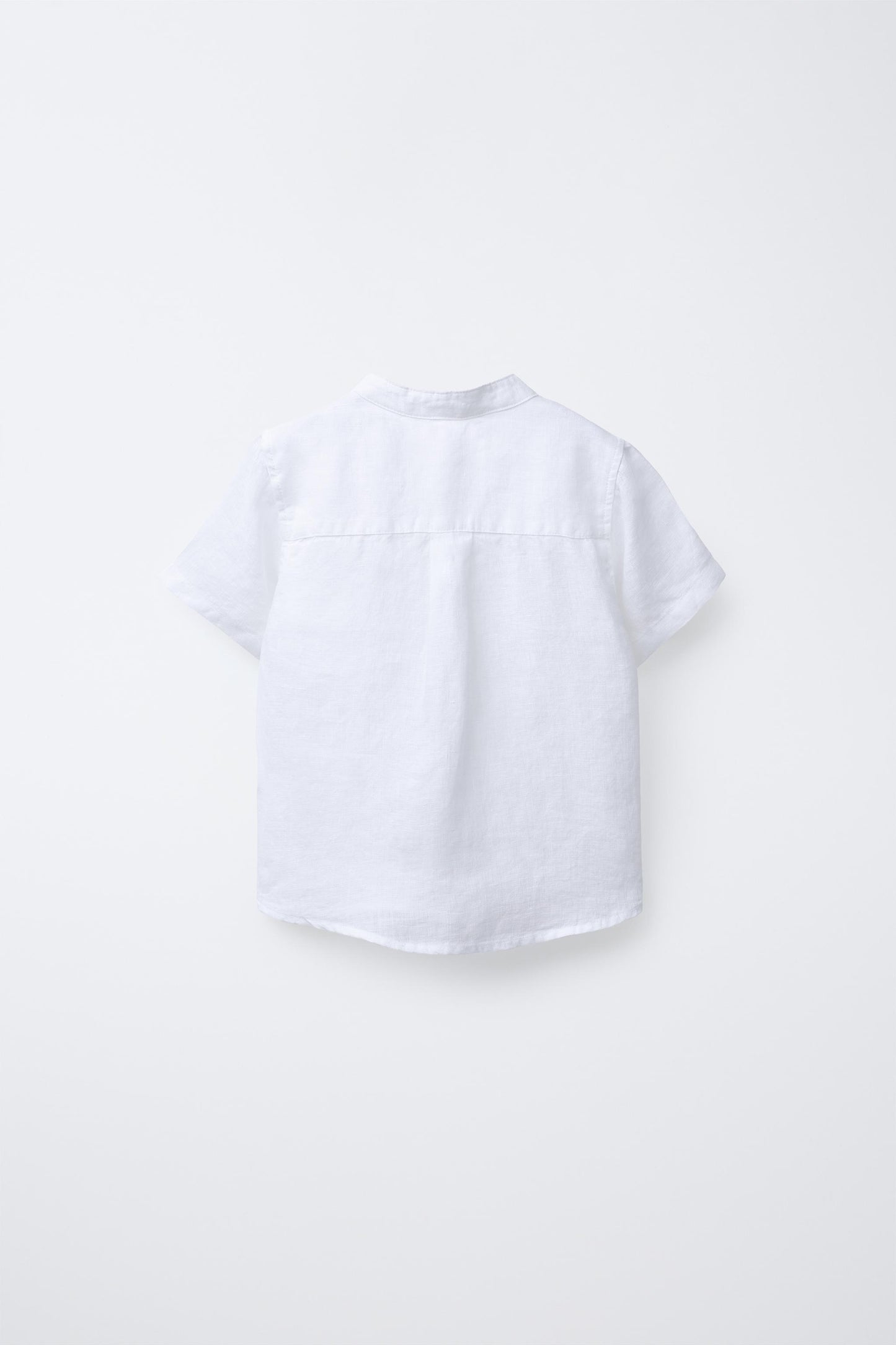 LINEN MANDARIN COLLAR SHIRT