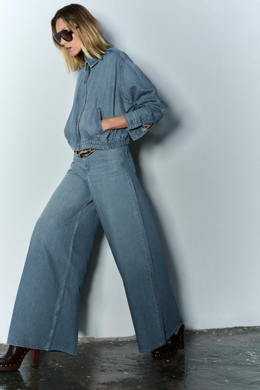 ZW COLLECTION DENIM BOMBER JACKET
