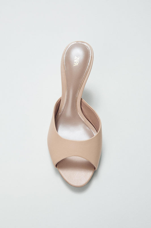 LEATHER HEELED MULES