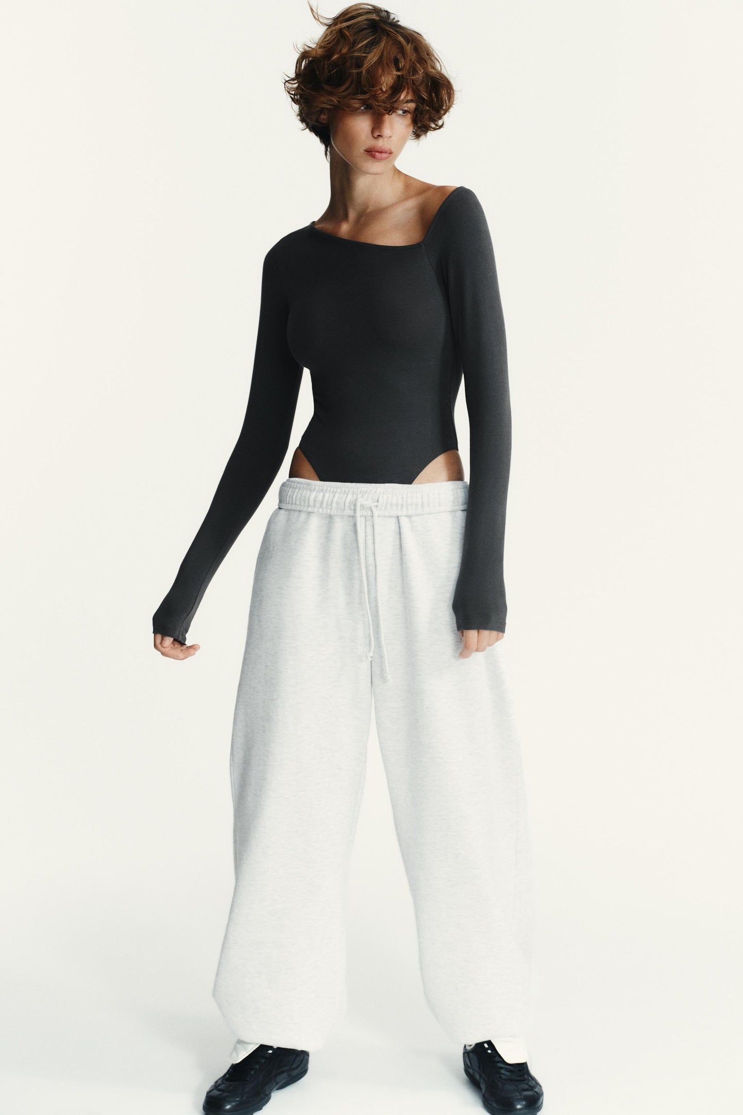 ASYMMETRIC LONG SLEEVE BODYSUIT