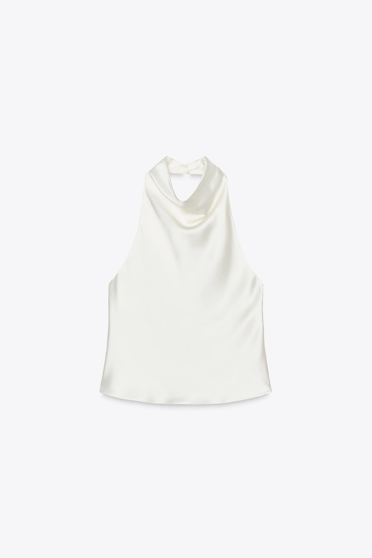 SATIN EFFECT HALTER TOP