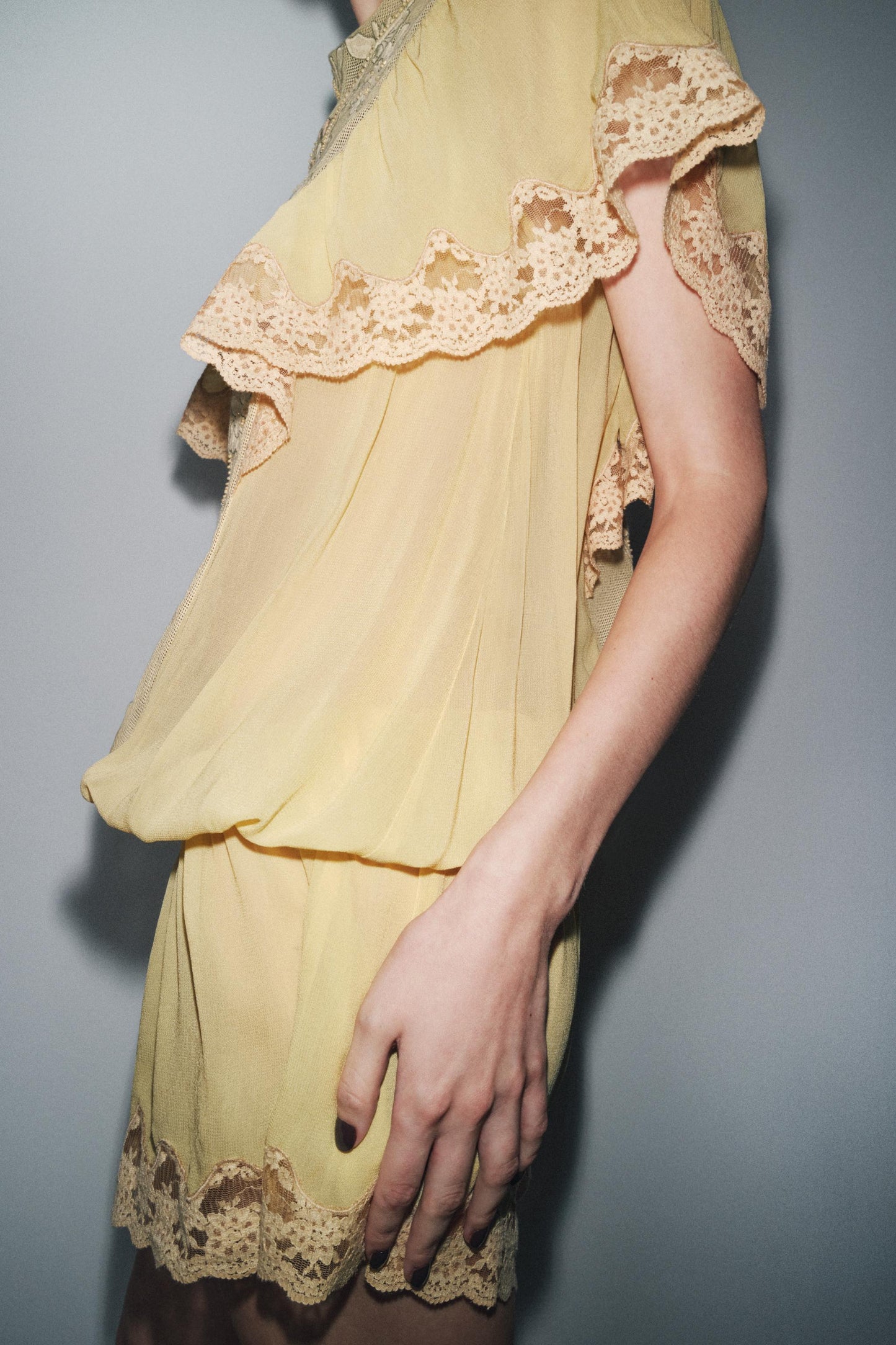TULLE JUMPSUIT WITH EMBROIDERY AND BEADS