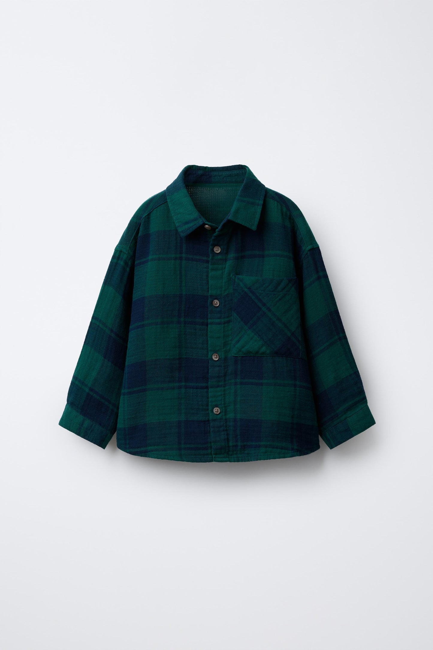 TEXTURED PLAID SHIRT