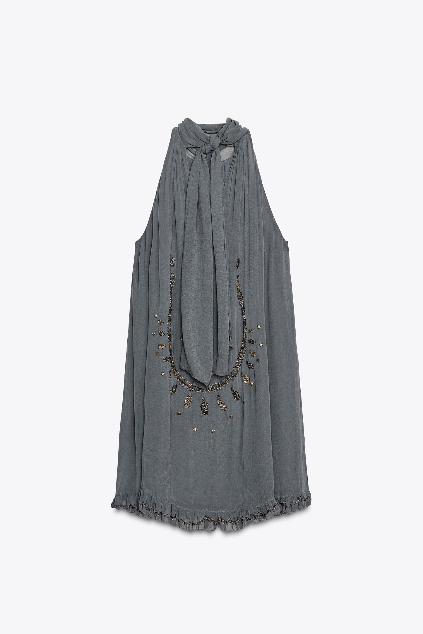 EMBROIDERED HALTER DRESS ZW COLLECTION