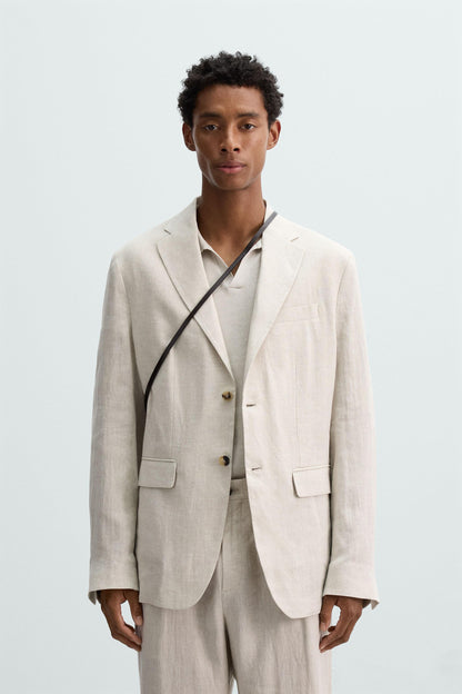 100% LINEN SUIT BLAZER