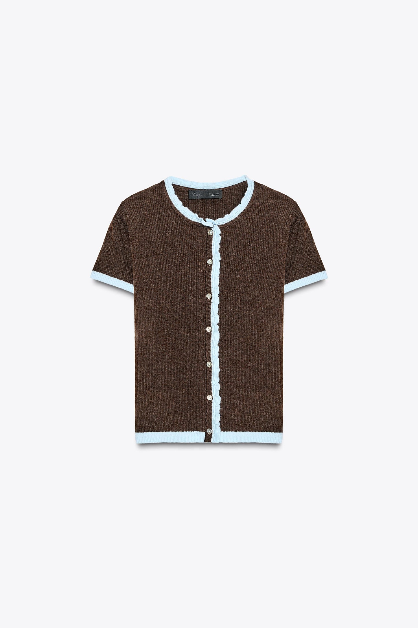 SHORT SLEEVE COMBINATION KNIT JACKET