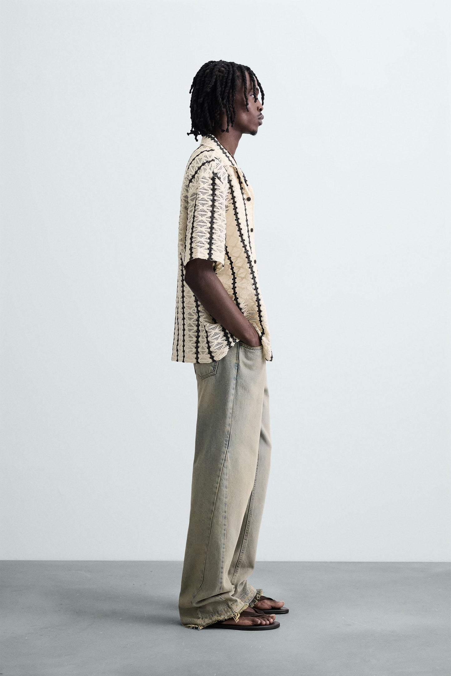 TEXTURED CROCHET SHIRT