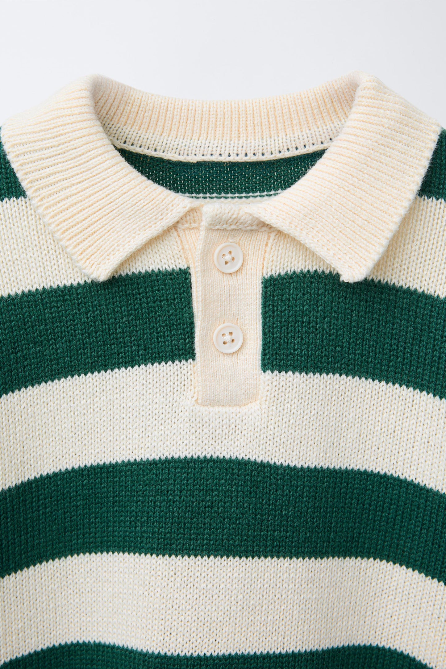 STRIPED POLO SWEATER