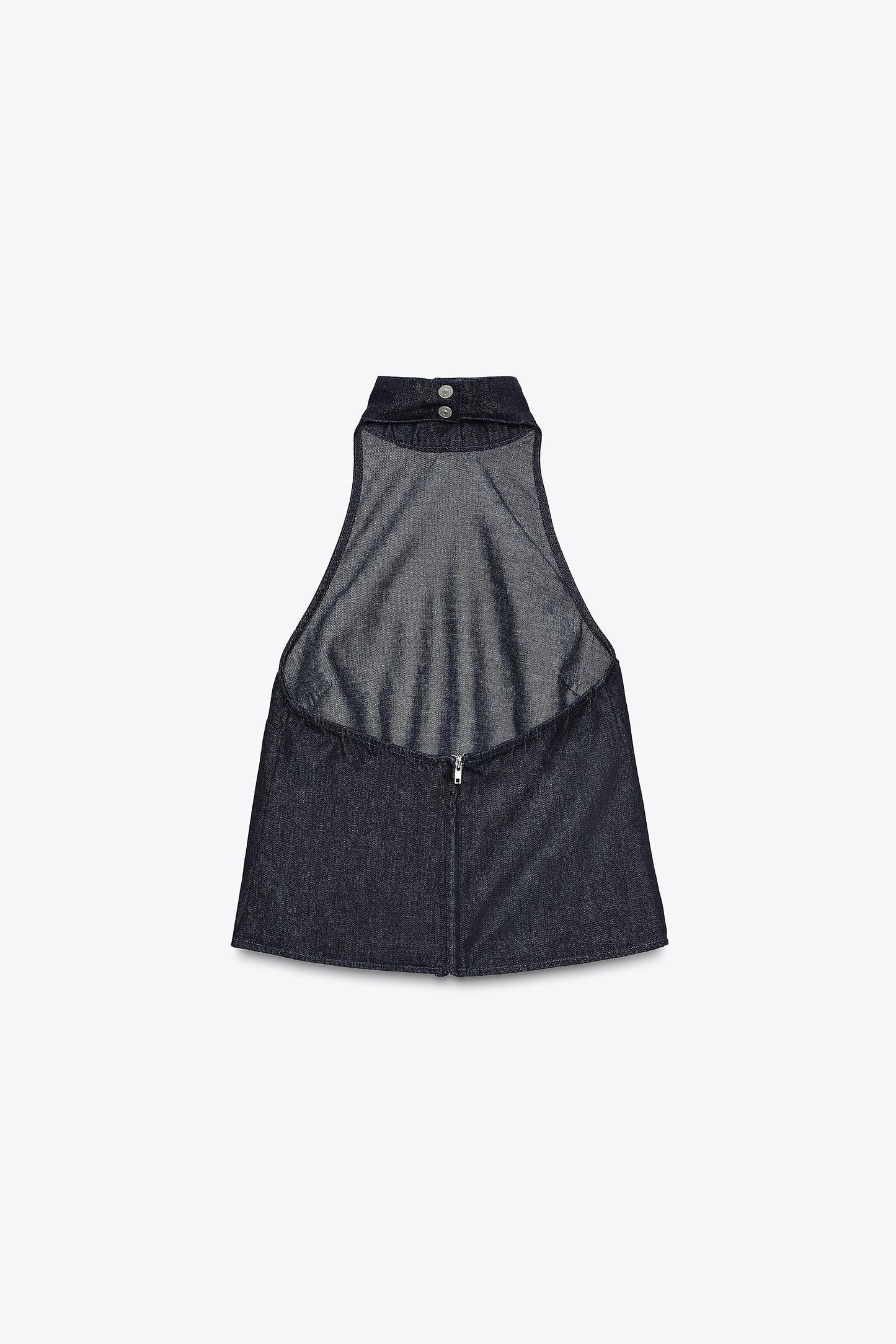 DENIM HALTER TOP TRF