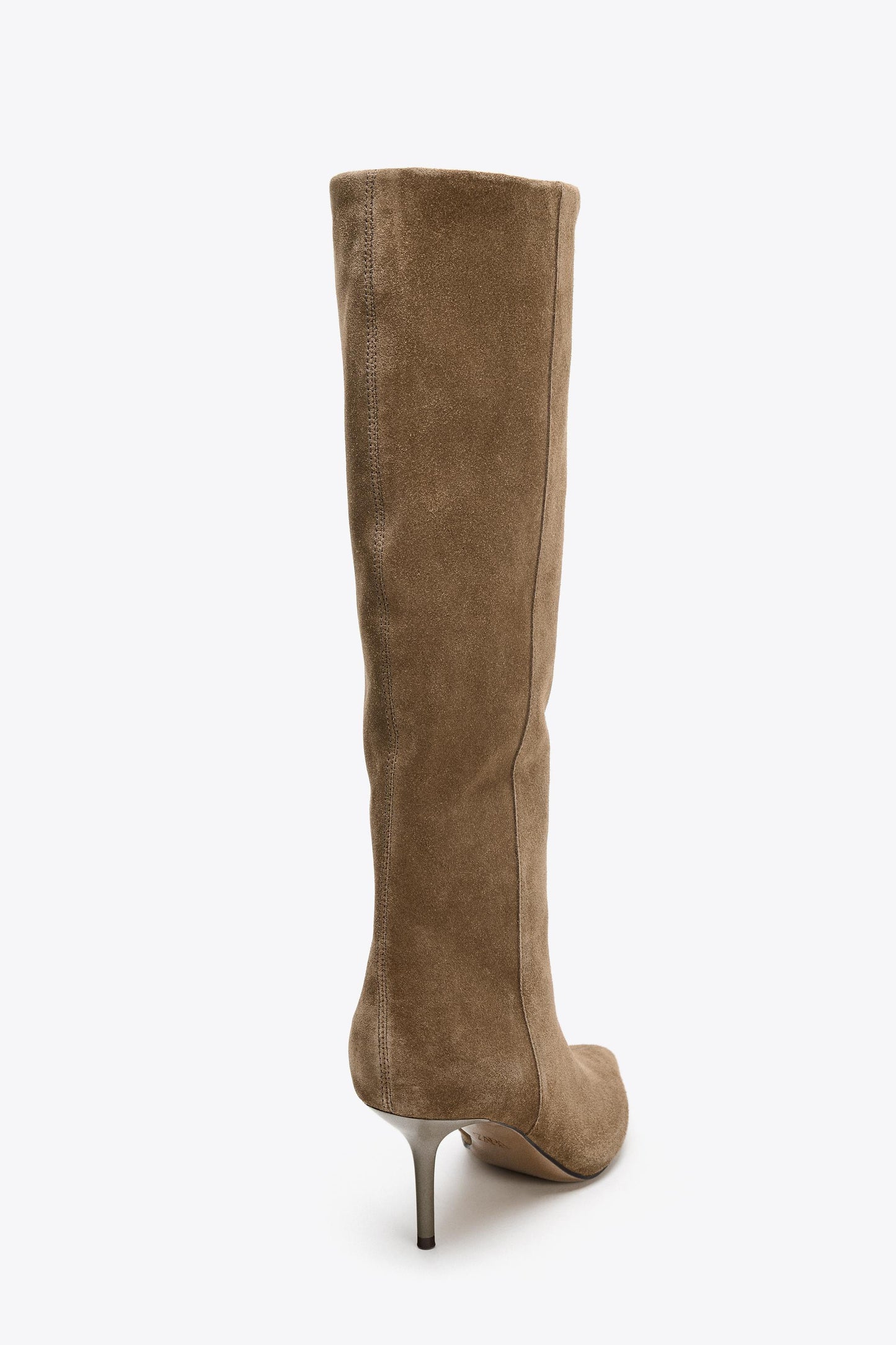 SPLIT LEATHER STILETTO HEEL BOOTS