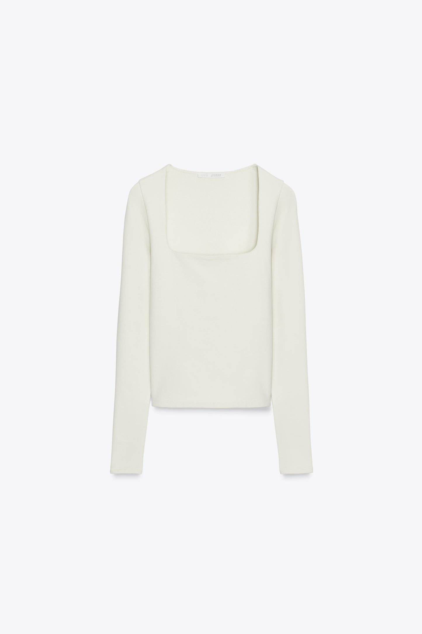 RIBBED SQUARE NECK TOP