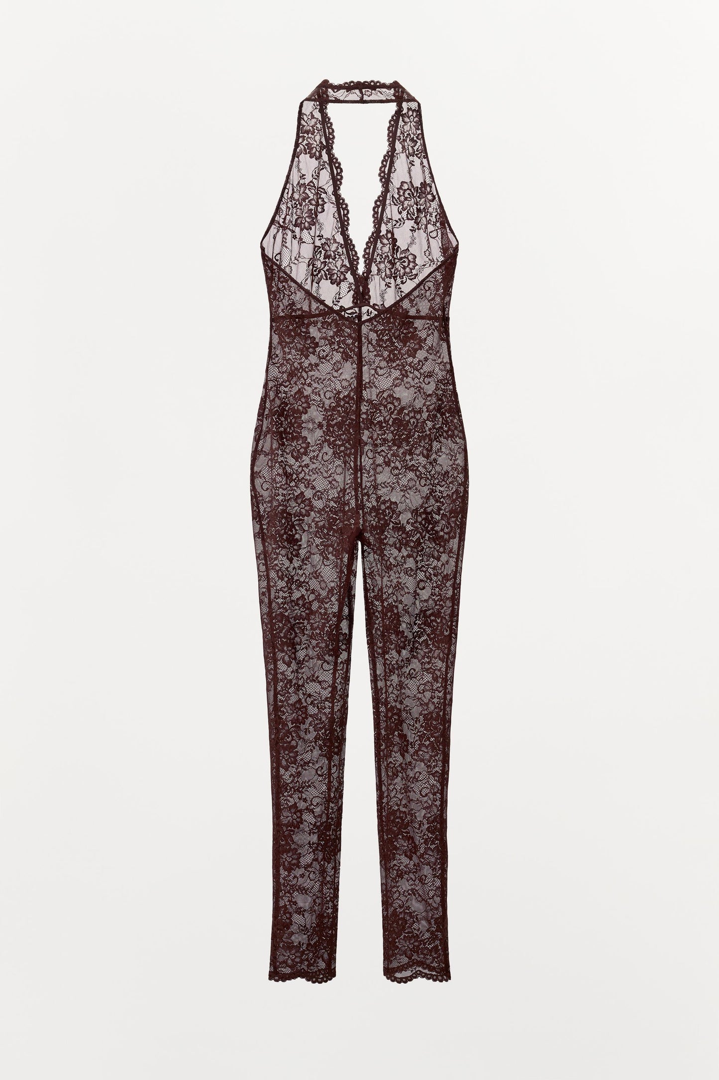 LACE HALTER JUMPSUIT