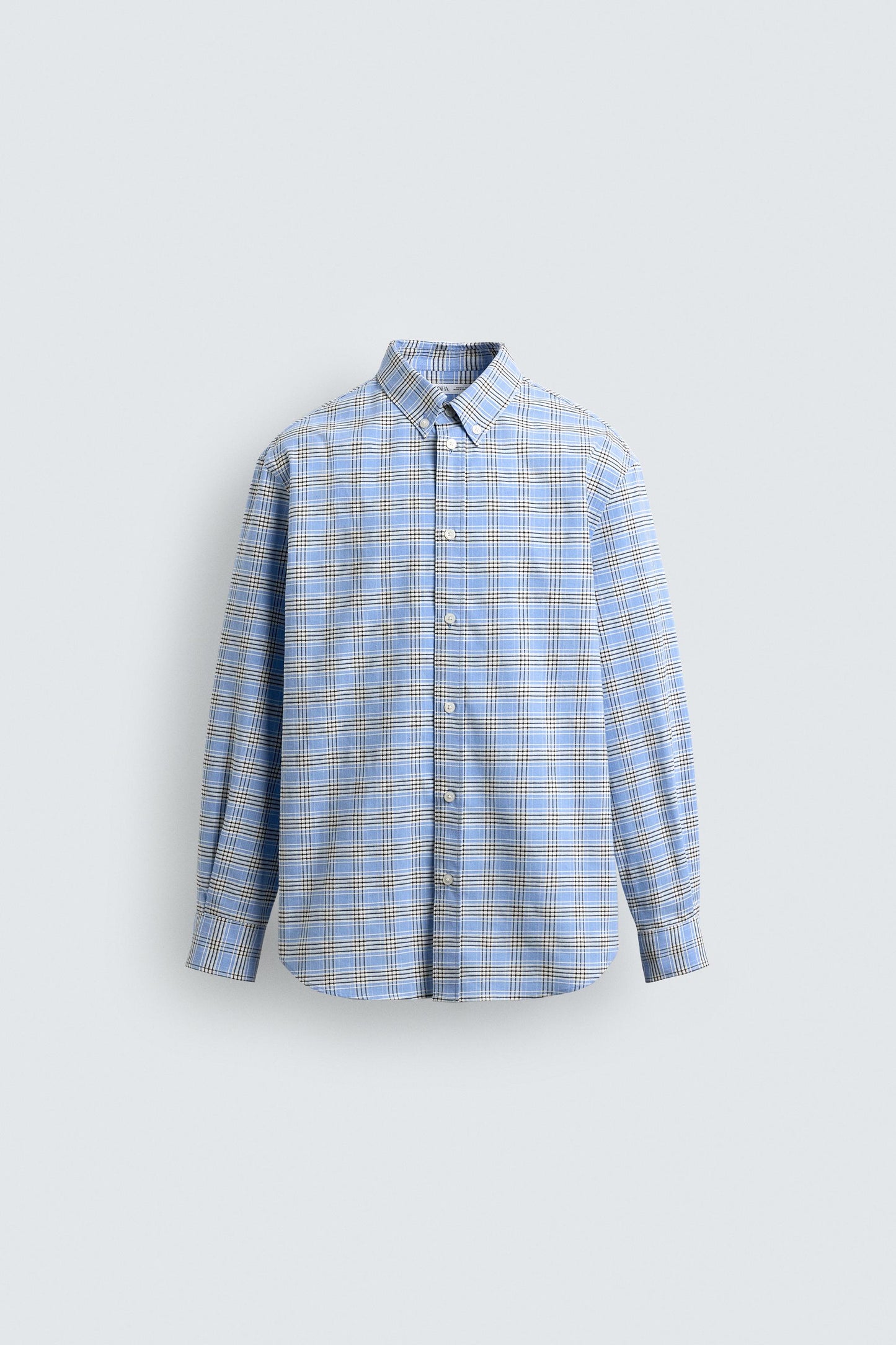 BUTTON-DOWN COLLAR PLAID SHIRT