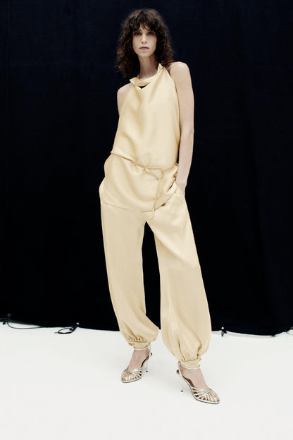ZW COLLECTION SATIN BALLOON PANTS