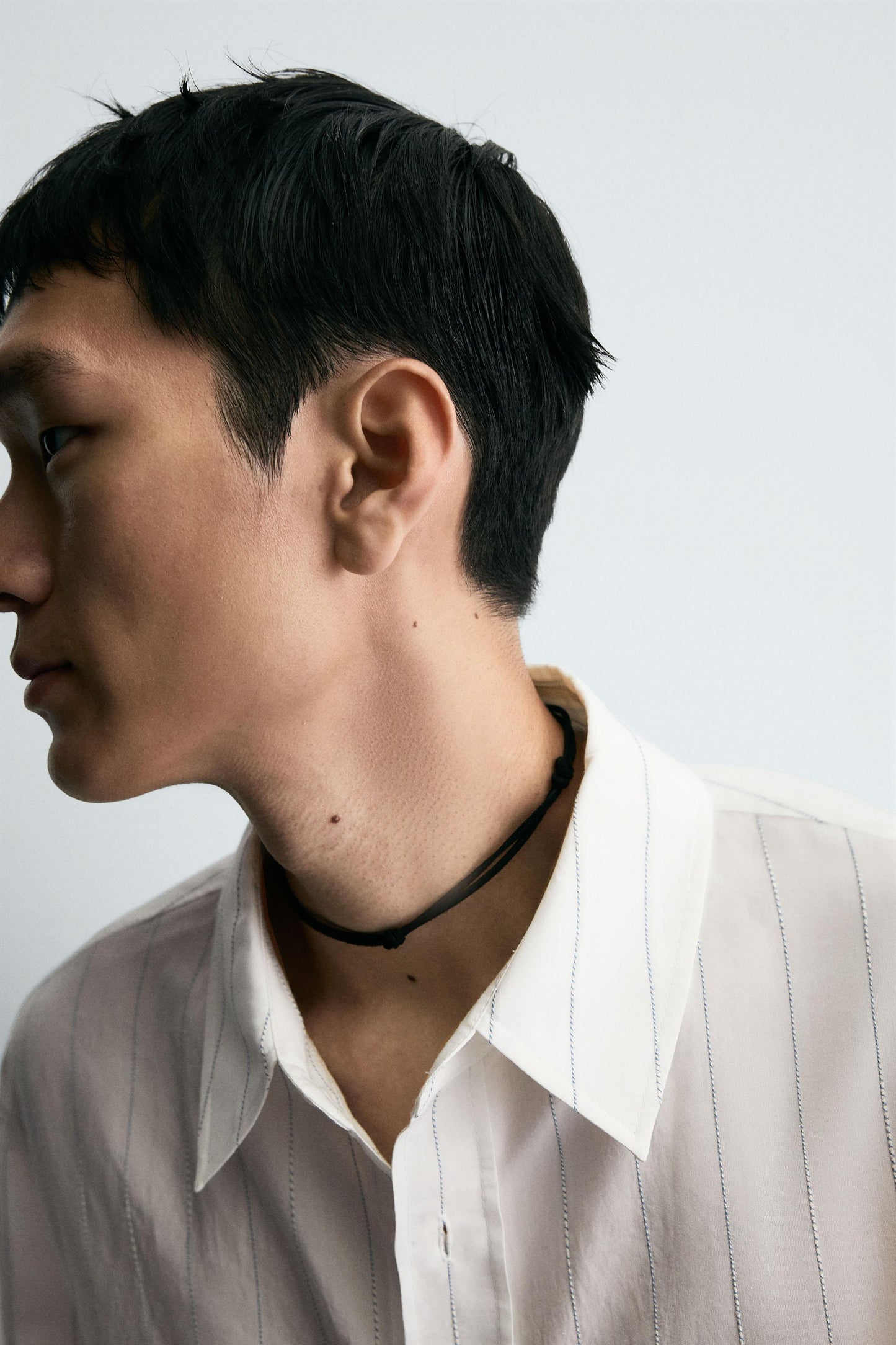 IRREGULAR STRIPE FLOWY SHIRT