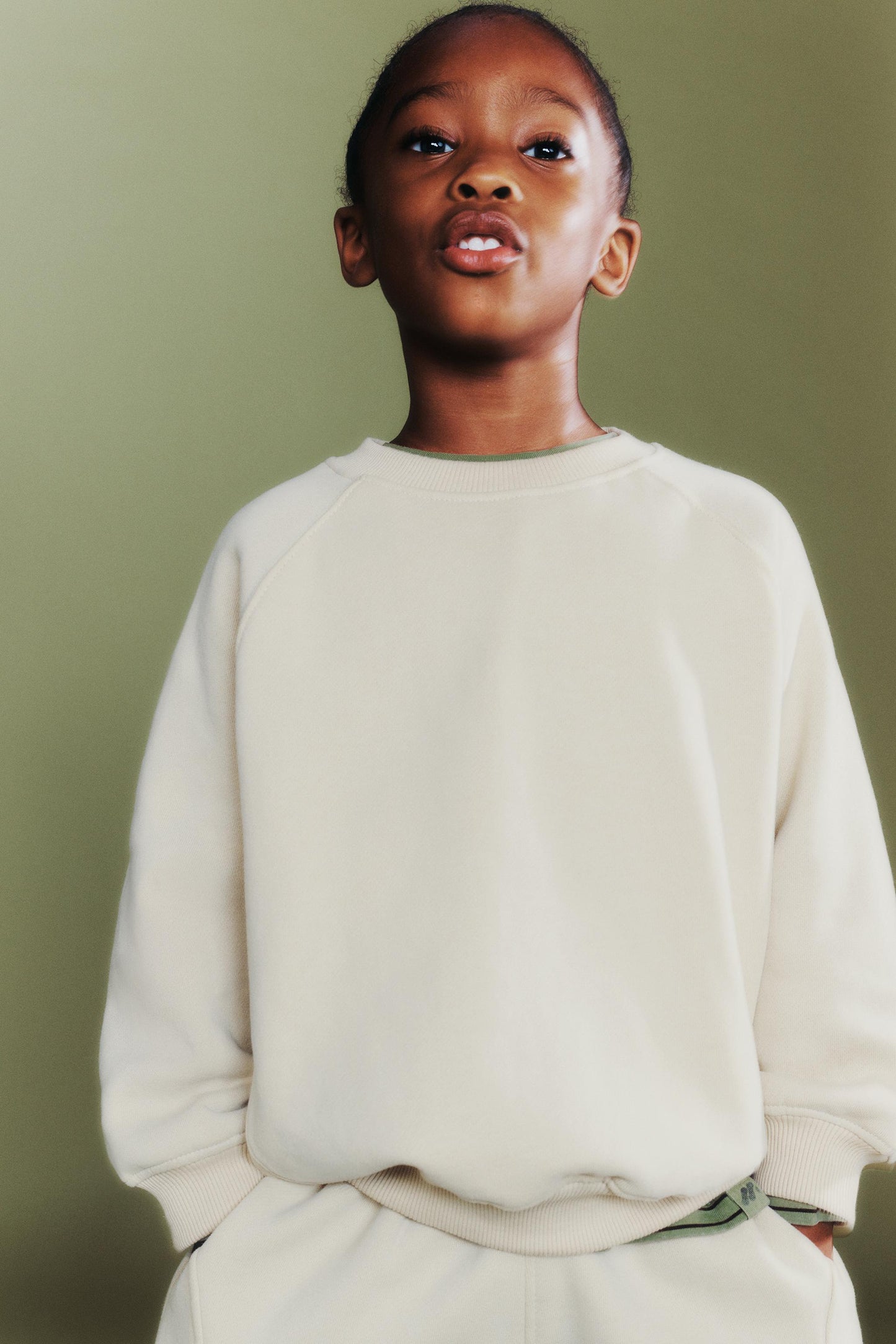 FLOCKED LOGO SWEATSHIRT