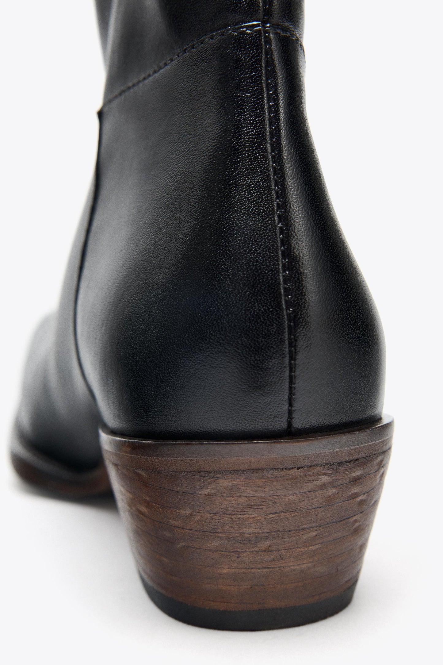 LEATHER COWBOY ANKLE BOOTS