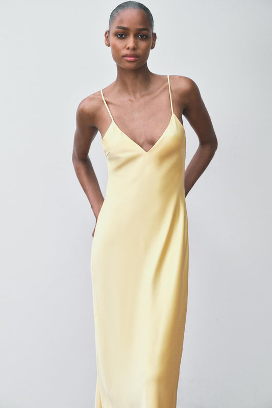 SATIN MIDI DRESS