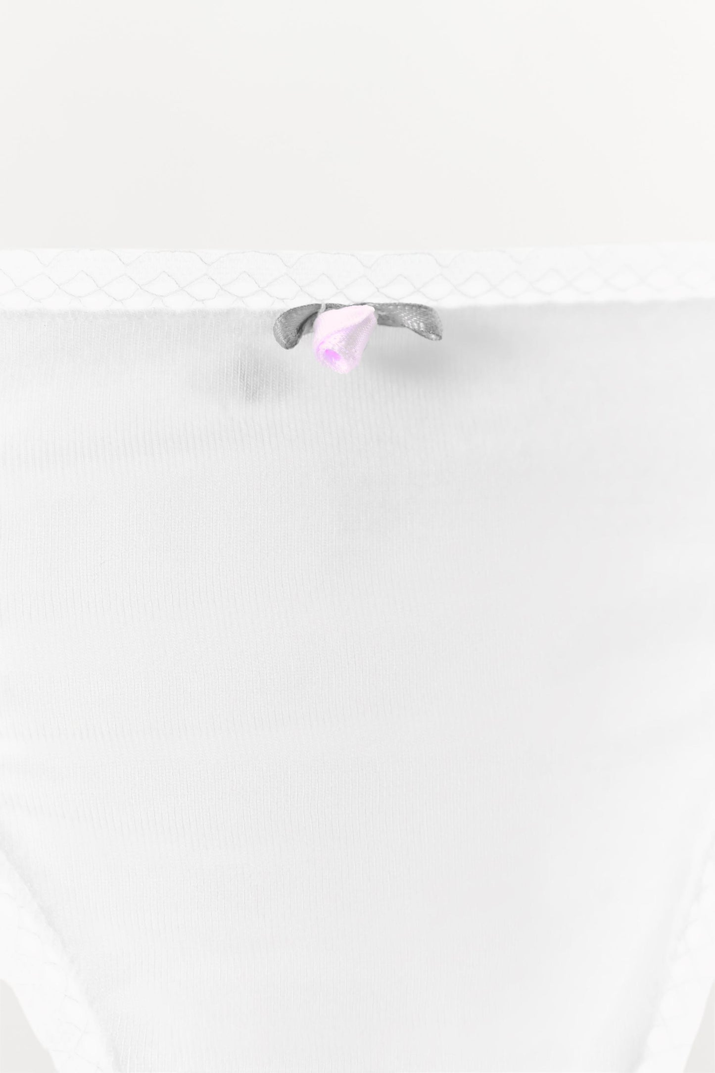 POINTELLE FLORAL THONG