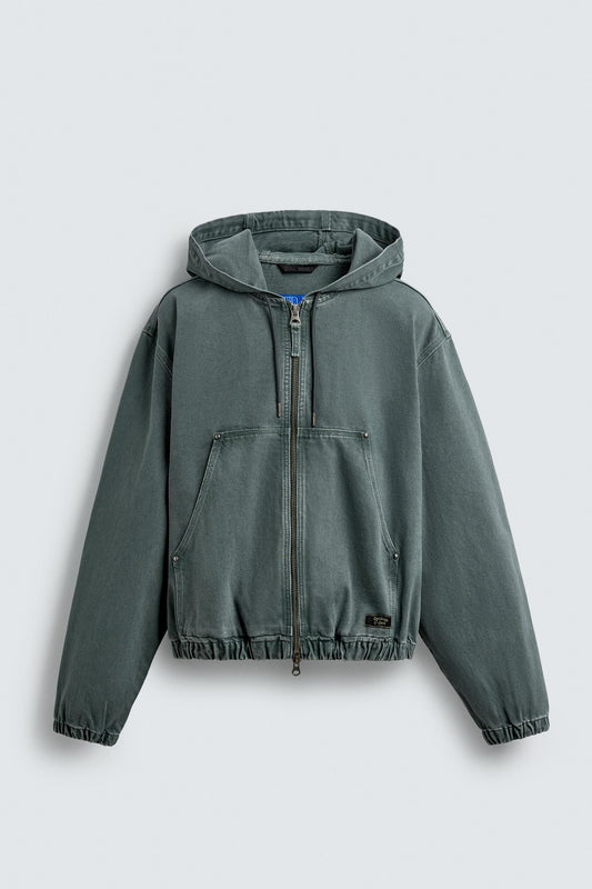 WASHED HOODED JACKET