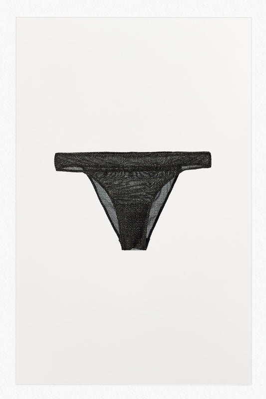METALLIC THREAD NET PANTIES