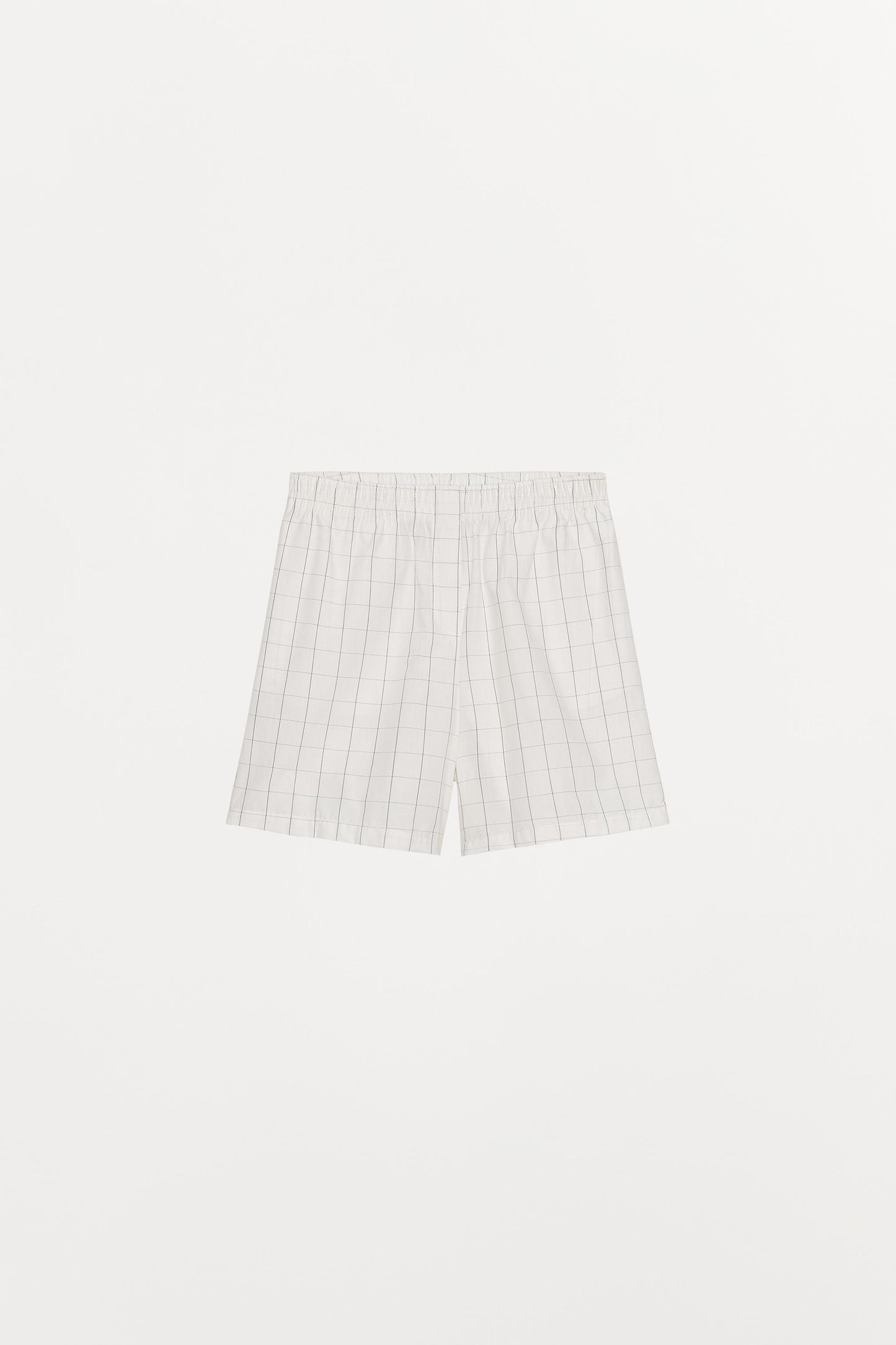 CHECKED COTTON SHORTS