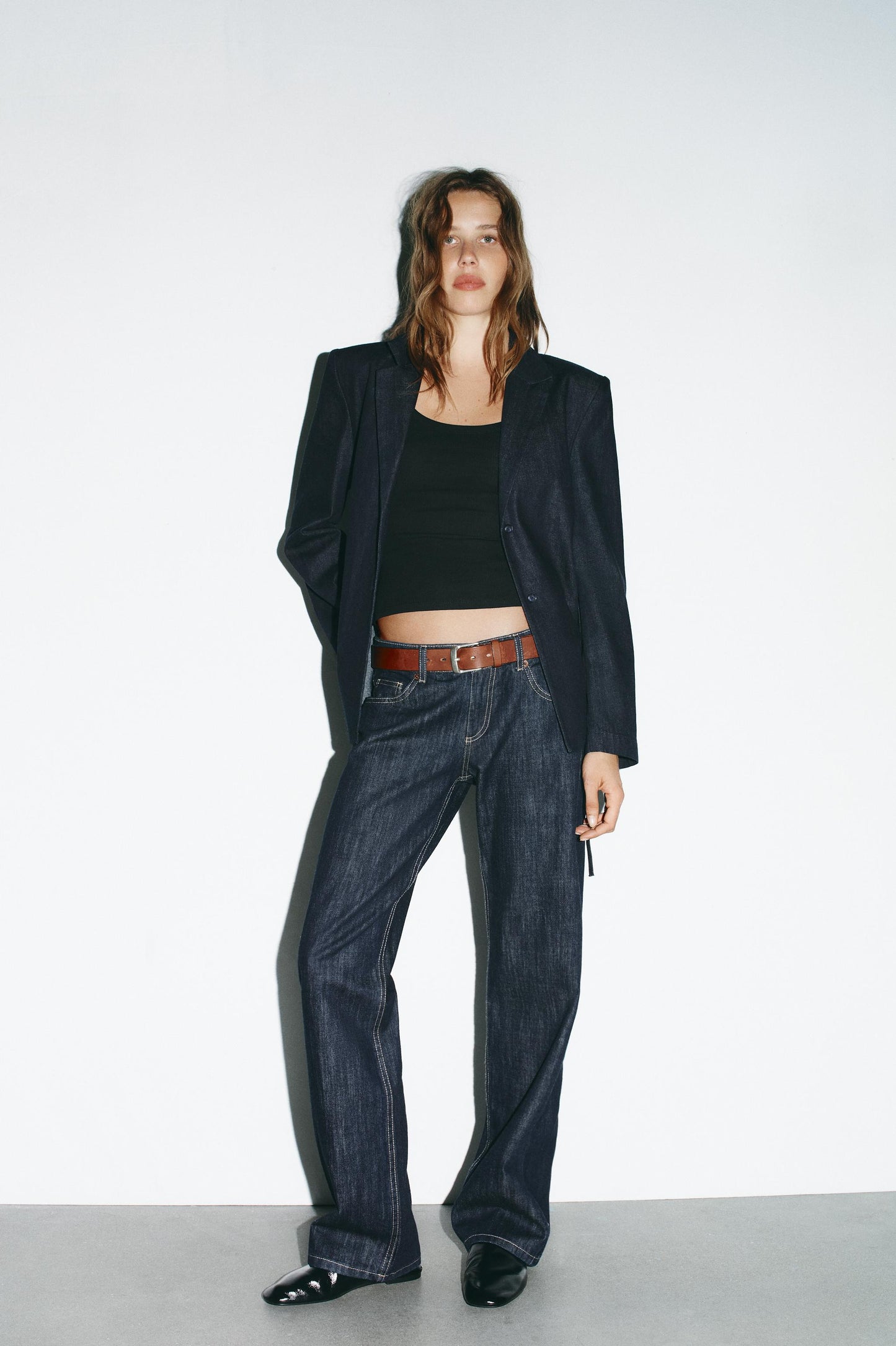 BELTED SHIRT BLAZER