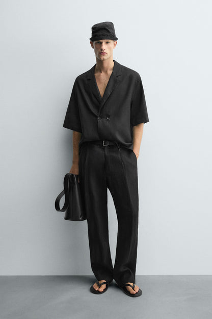 100% LINEN KIMONO SHIRT