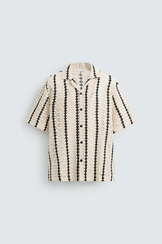TEXTURED CROCHET SHIRT