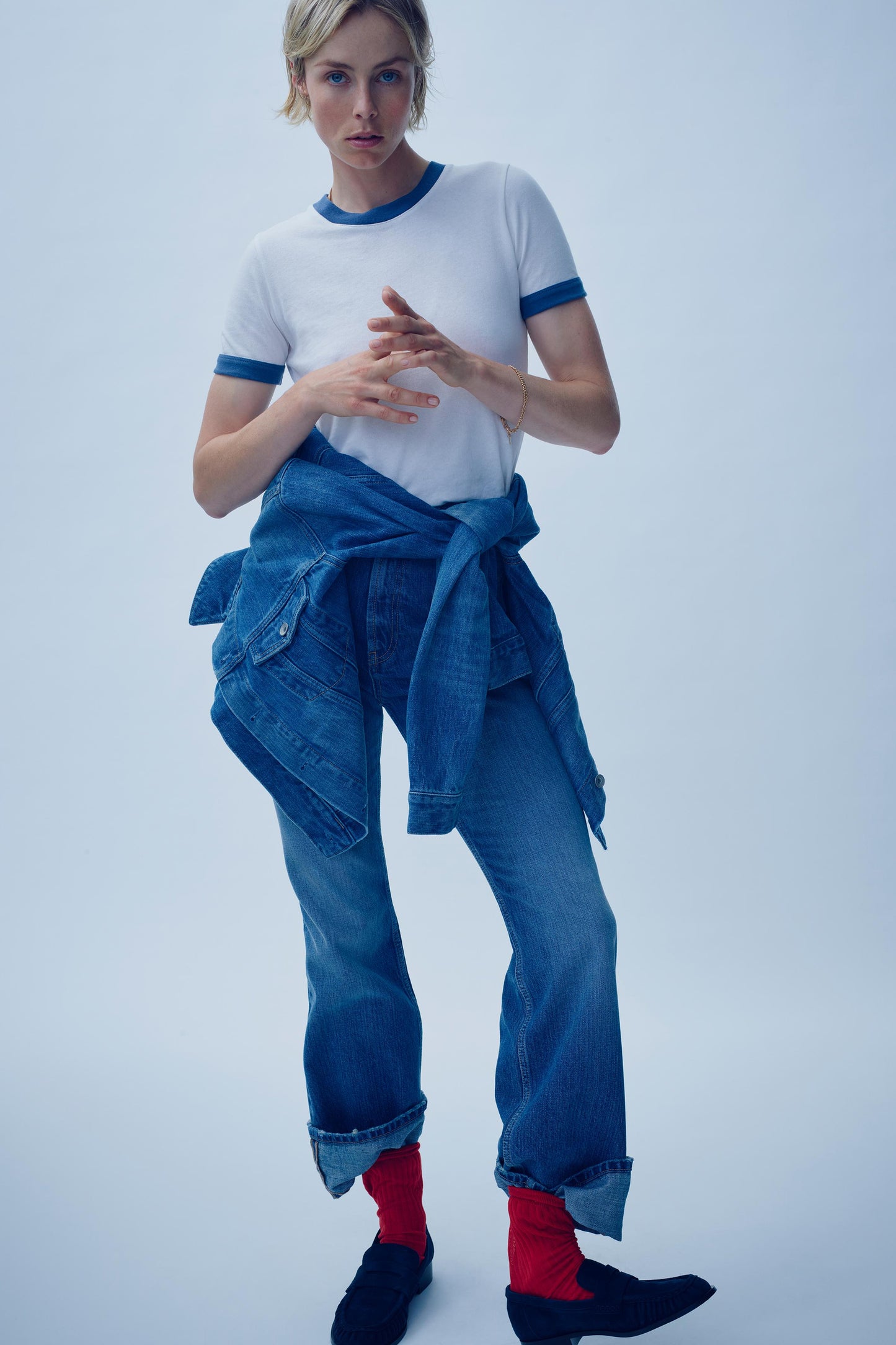 SUEDE RUCHED LOAFERS