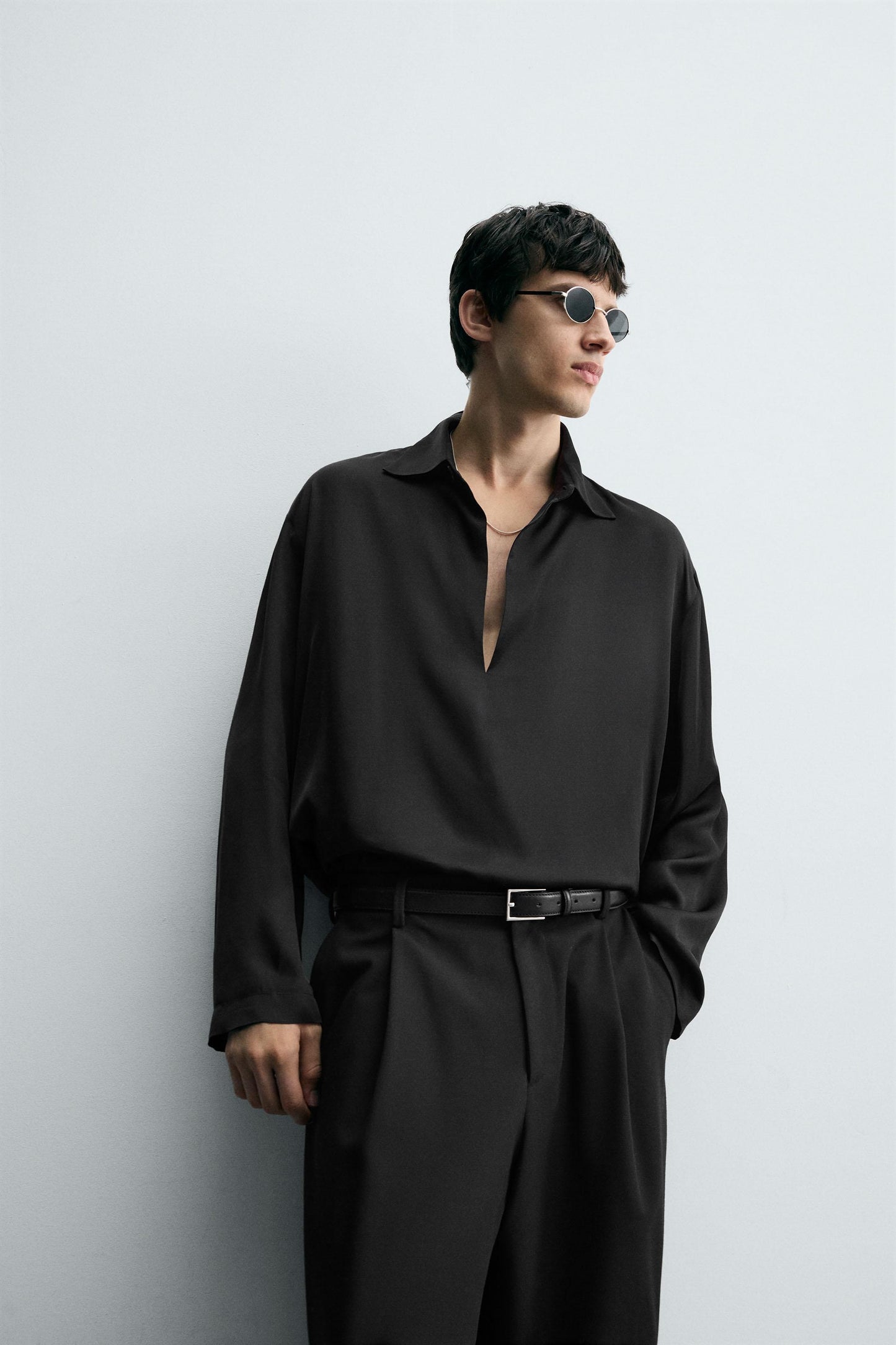 SATIN POLO SHIRT
