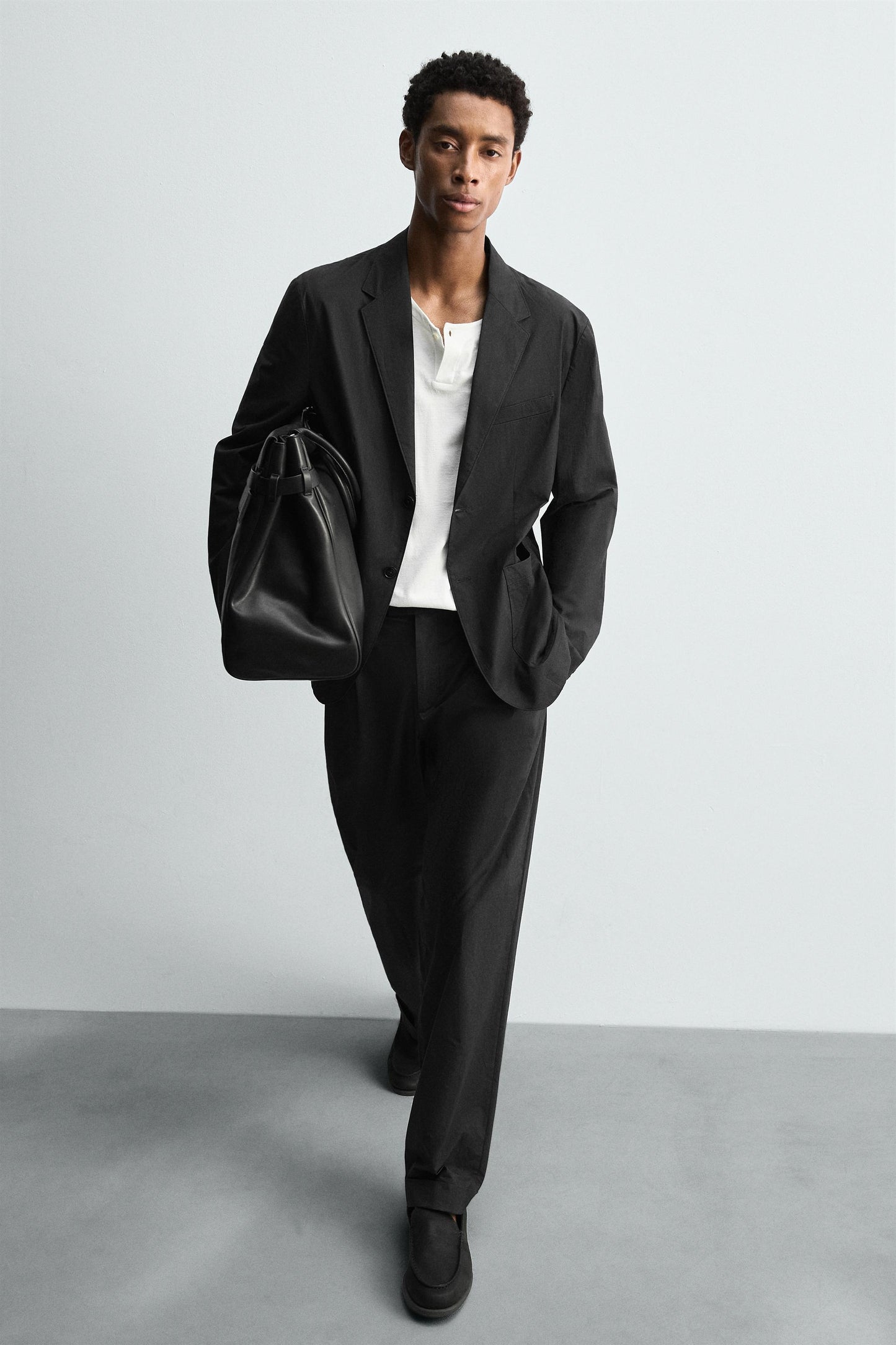 POPLIN SUIT PANTS