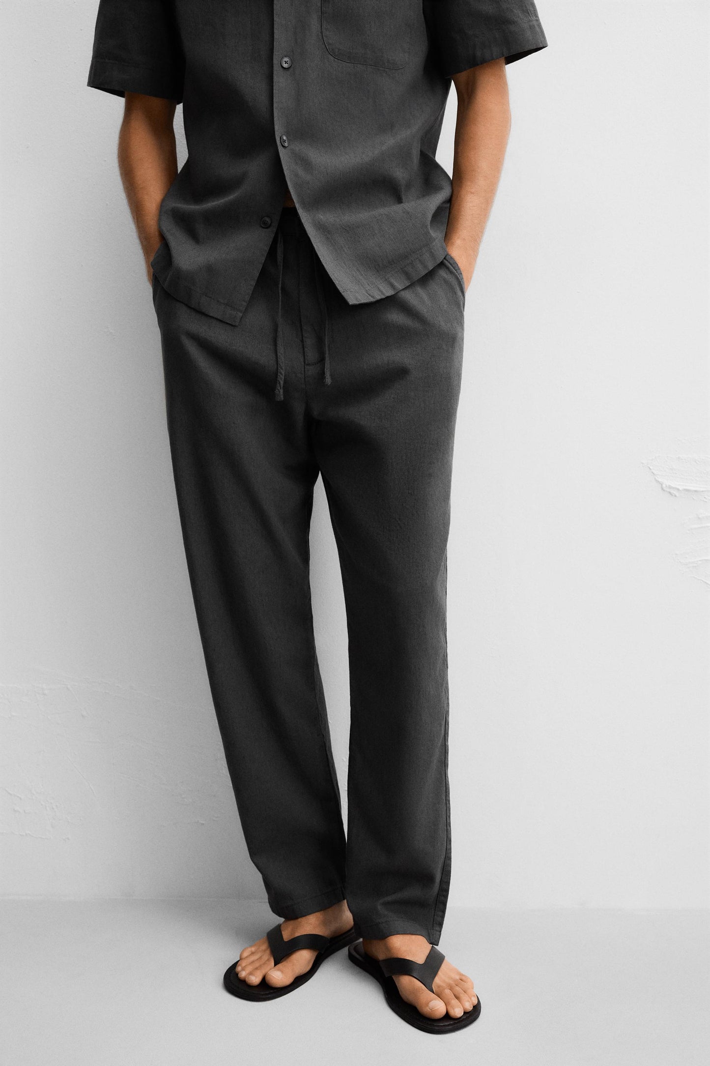 COTTON LINEN PANTS