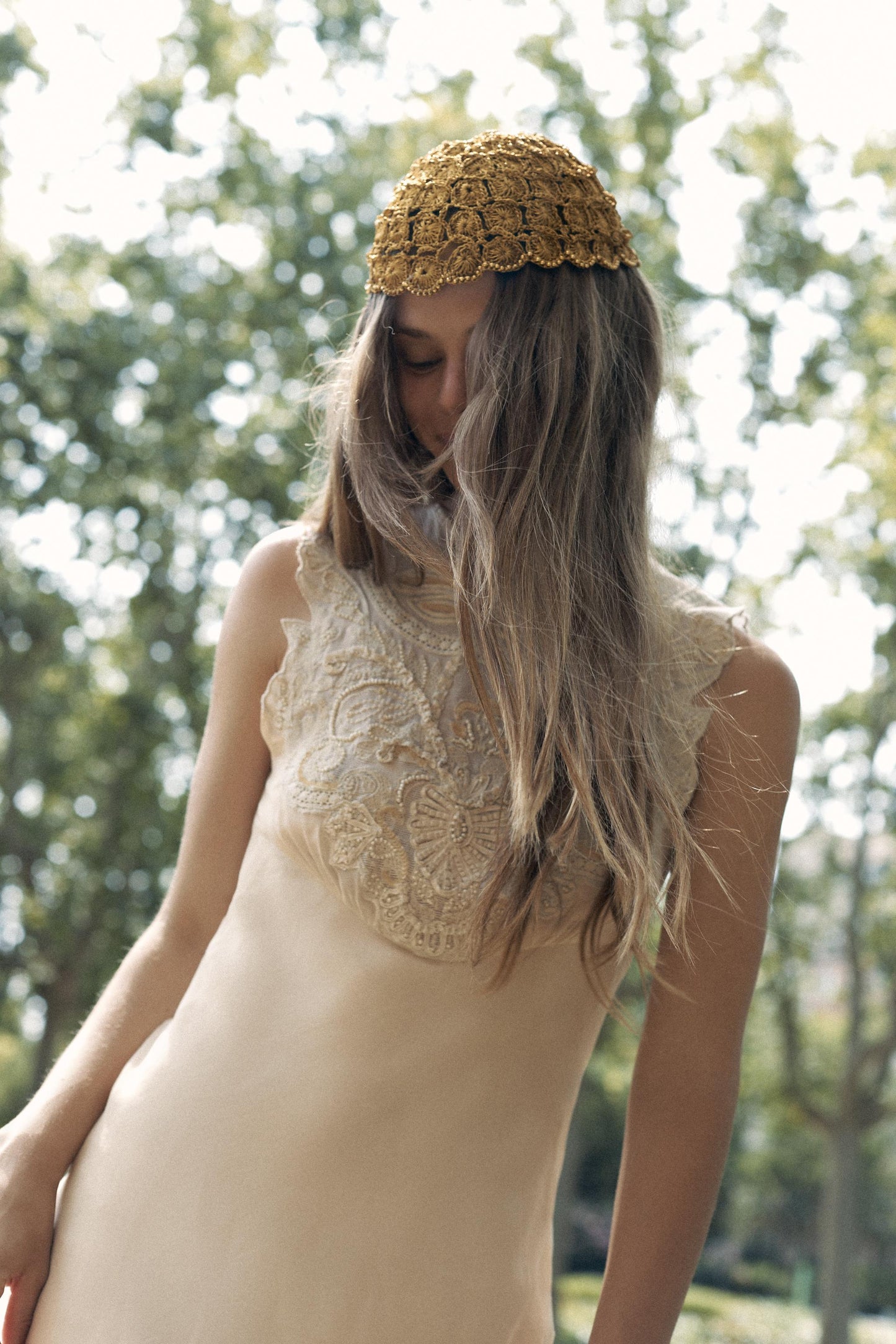 LIMITED EDITION EMBROIDERED DRESS WITH BEADING