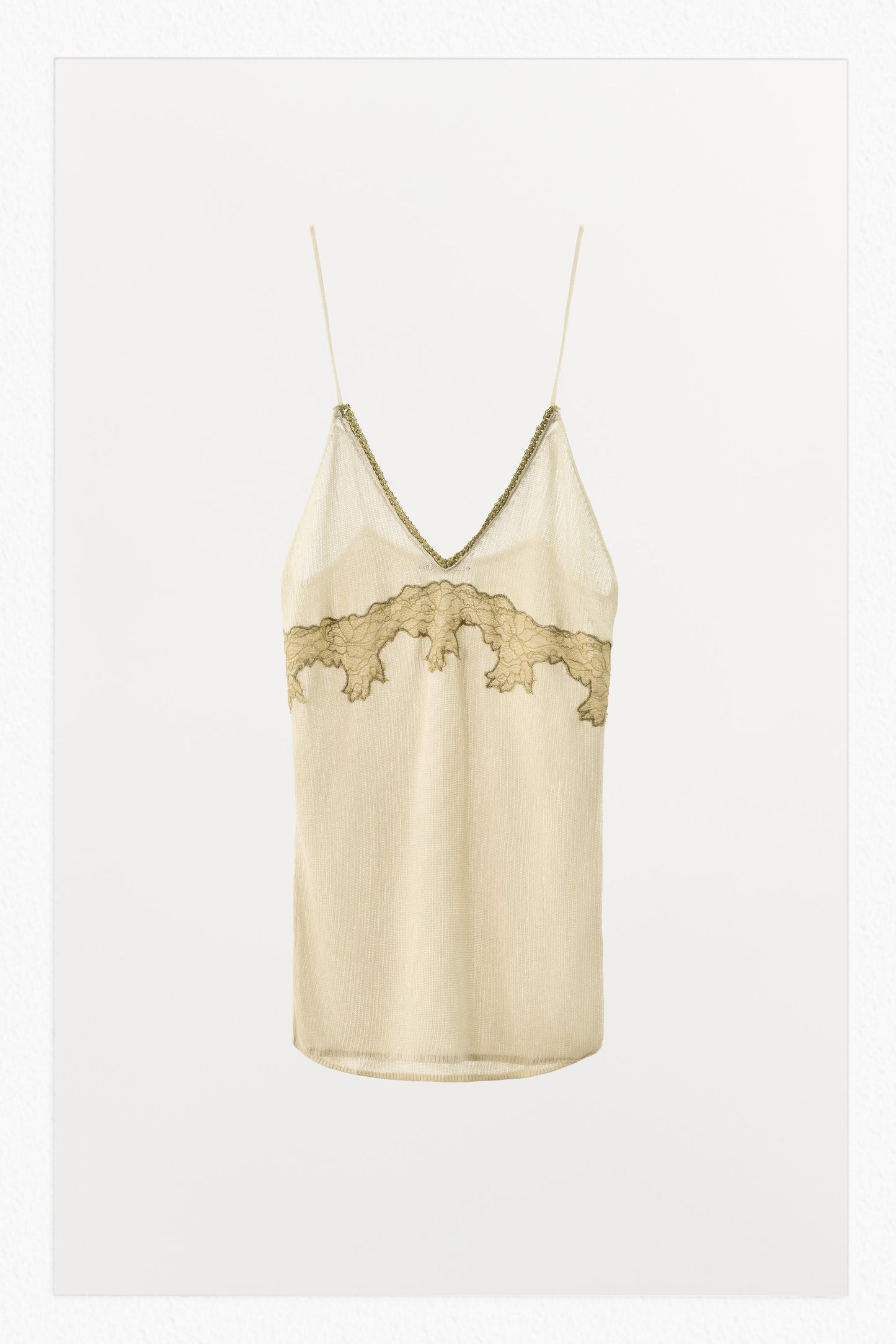 COMBINATION KNIT LACE TOP