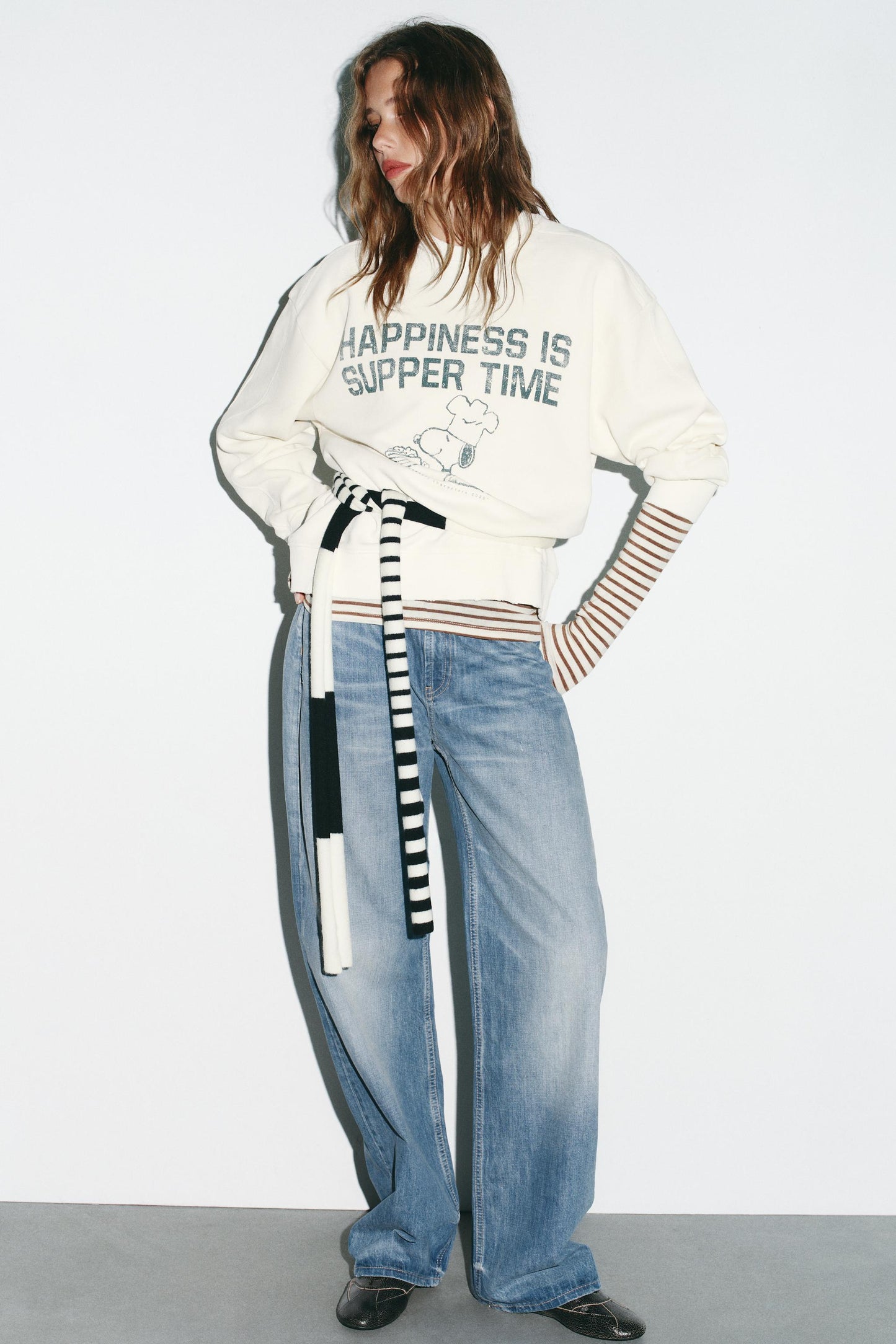 SNOOPY PEANUTS™ WASHED EFFECT SWEATSHIRT