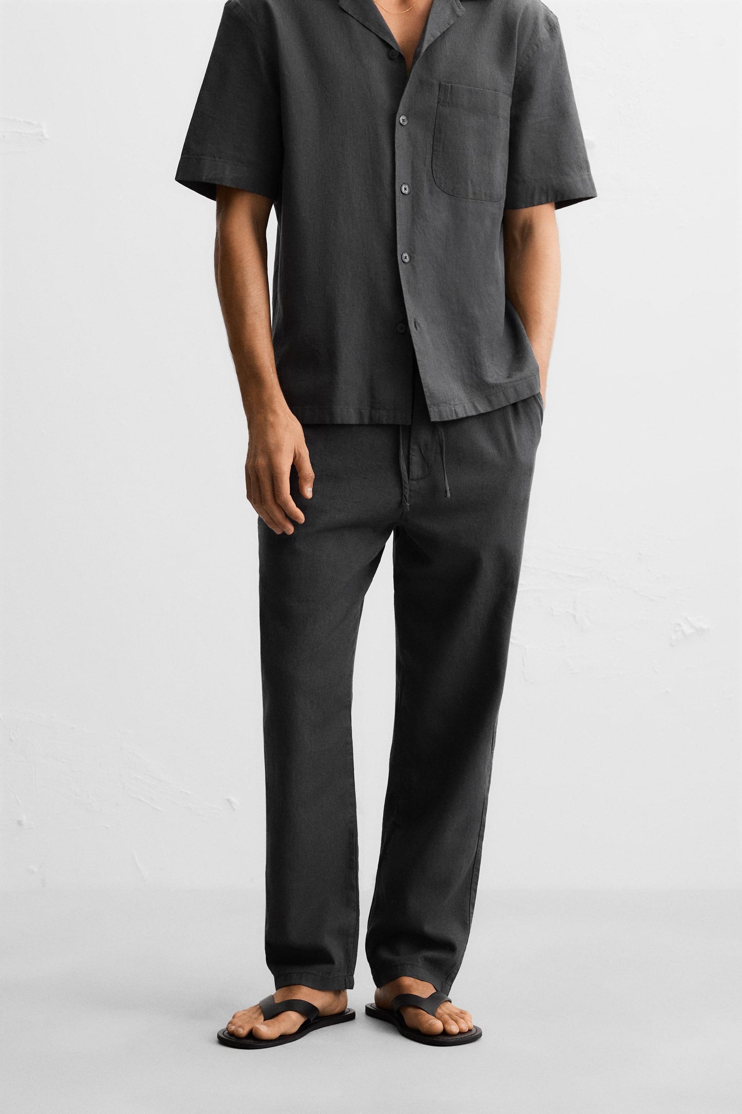 COTTON LINEN PANTS