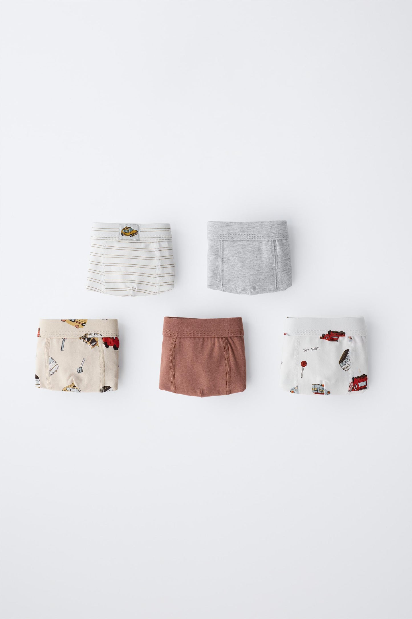 3-6 YEARS/ FIVE-PACK OF CAR BOXERS